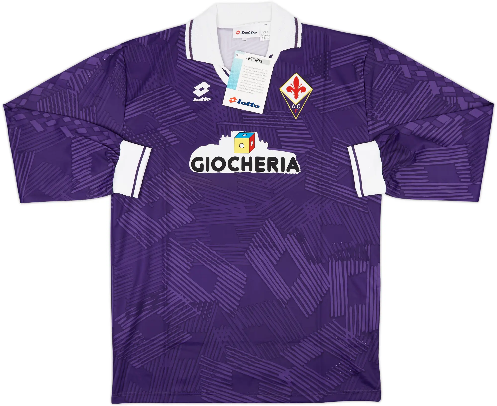 1991-92 Fiorentina Home L/S Shirt (XL)