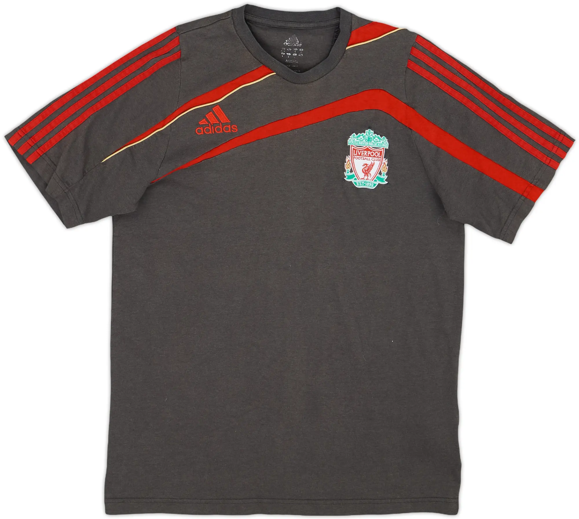 2009-10 Liverpool adidas Cotton Tee - 5/10 - (S)