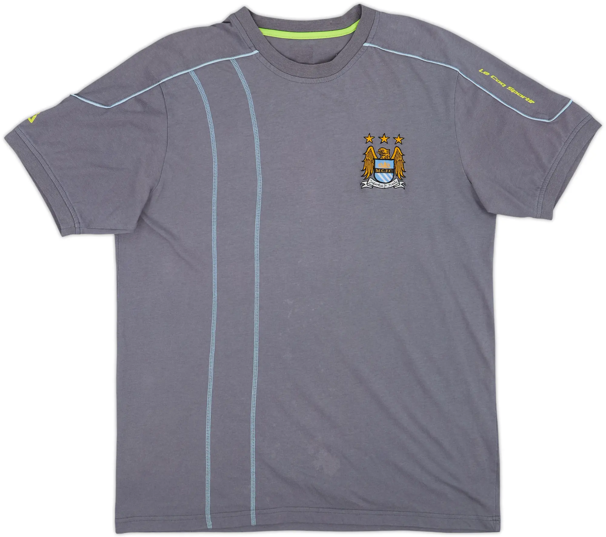 2007-08 Manchester City Le Coq Sportif Cotton Tee - 6/10 - (L)