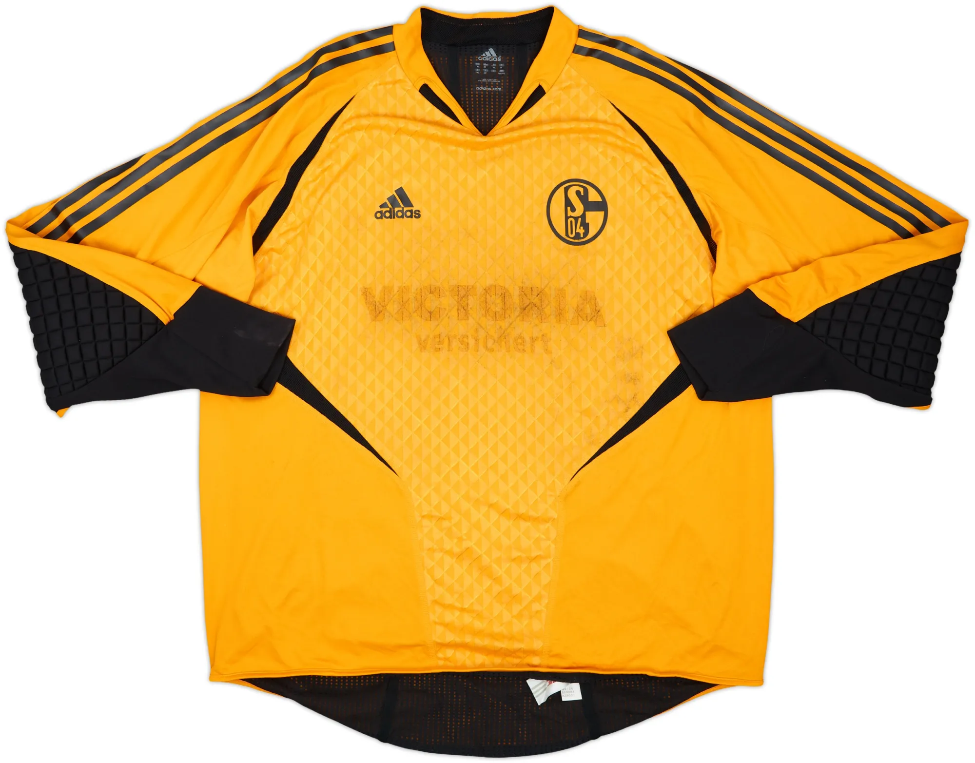 adidas Schalke 04 Mens LS Goalkeeper Player Issue Home Shirt 2004/05