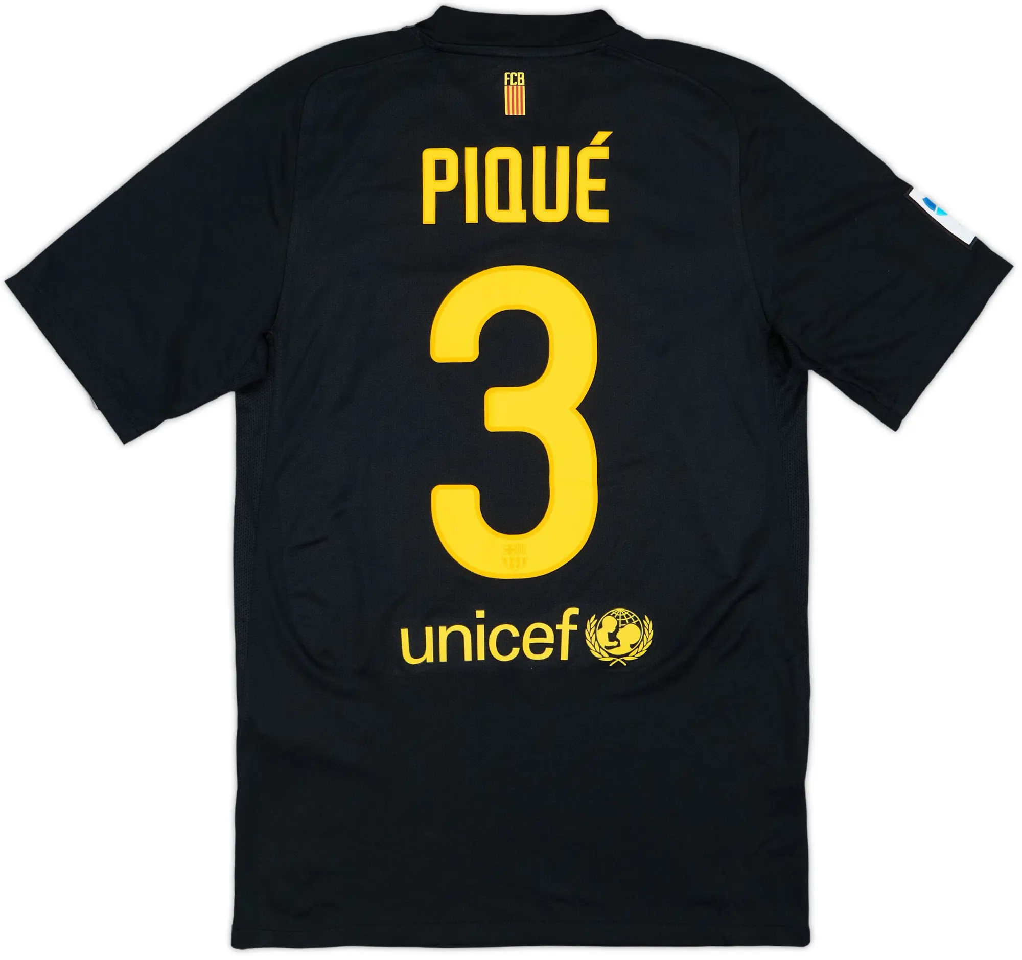 2011-12 Barcelona Away Shirt Pique #3 (S)
