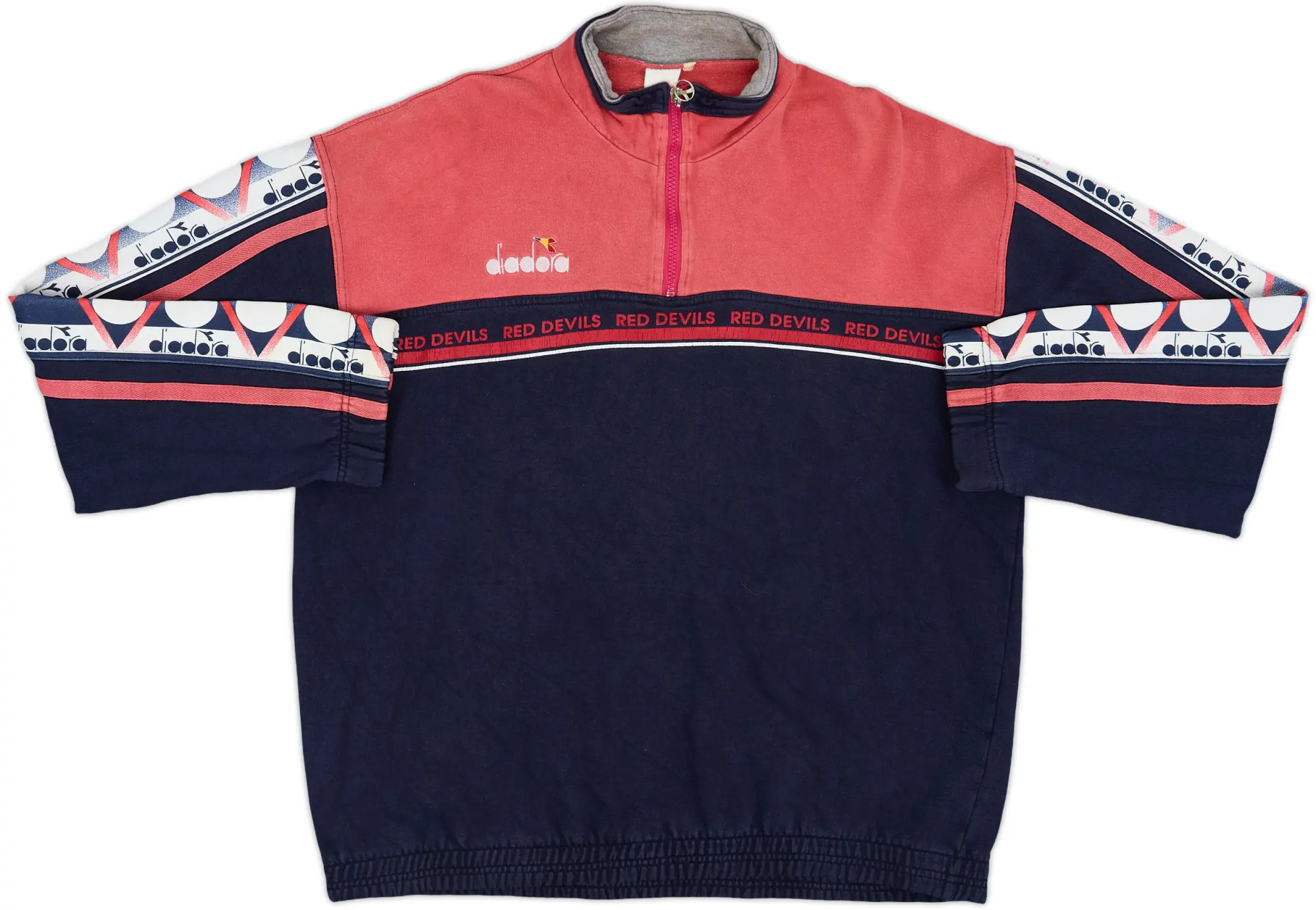 1994-95 Belgium Diadora 1/4 Zip Fleece Jacket - 6/10 - (XL)