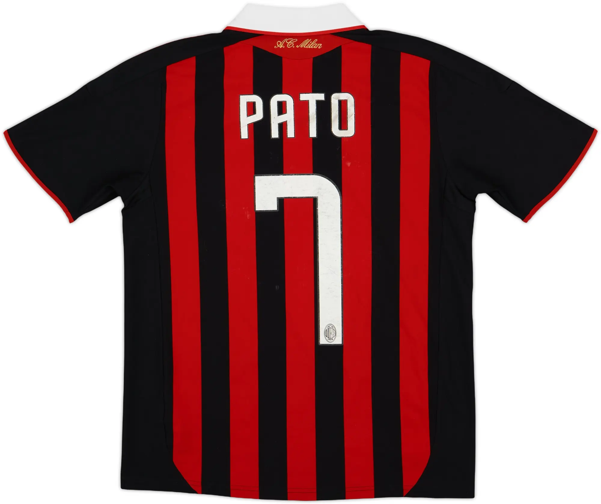 2009-10 AC Milan Home Shirt Pato #7 - 4/10 - (XL.Boys)