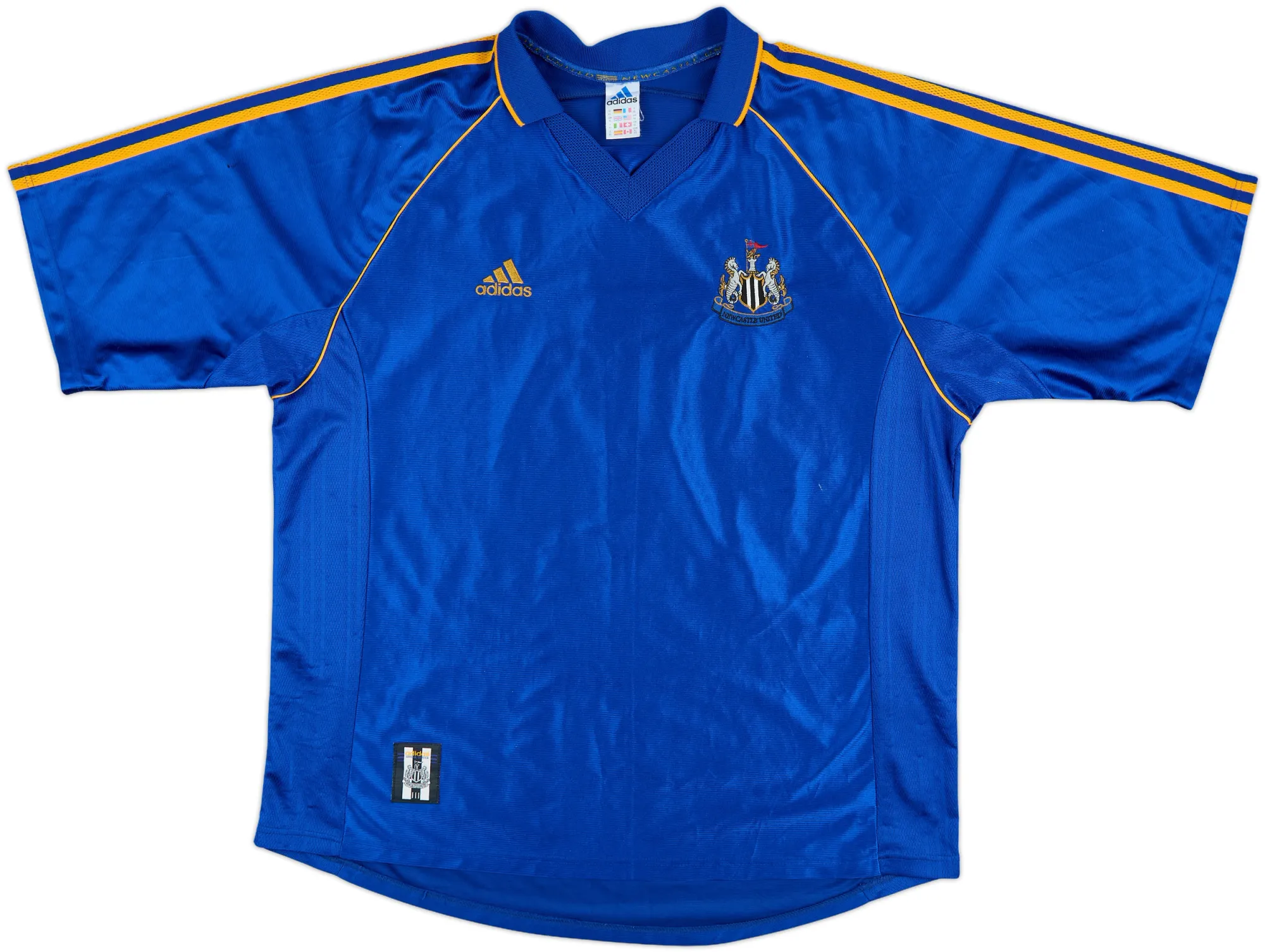 adidas Newcastle United Mens SS Player Issue Away Shirt 1998/99