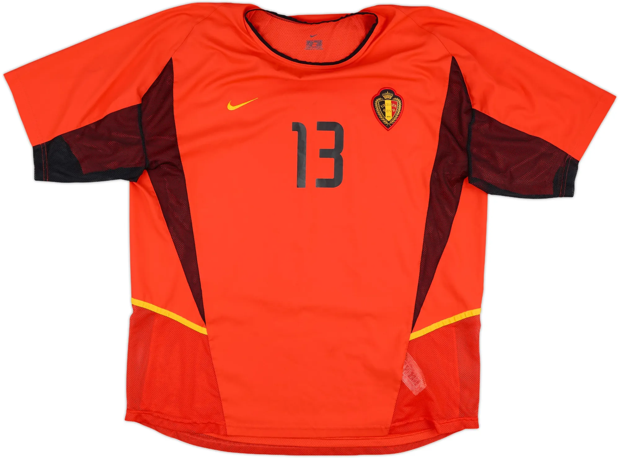 Nike Belgium Mens SS Player Issue Home Shirt 2002