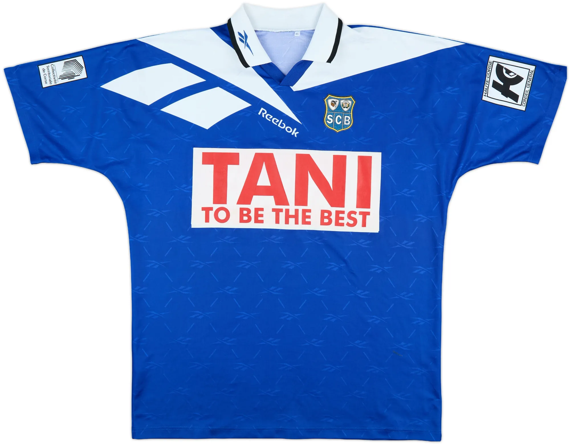 Reebok Bastia Mens SS Player Issue Home Shirt 1995/96