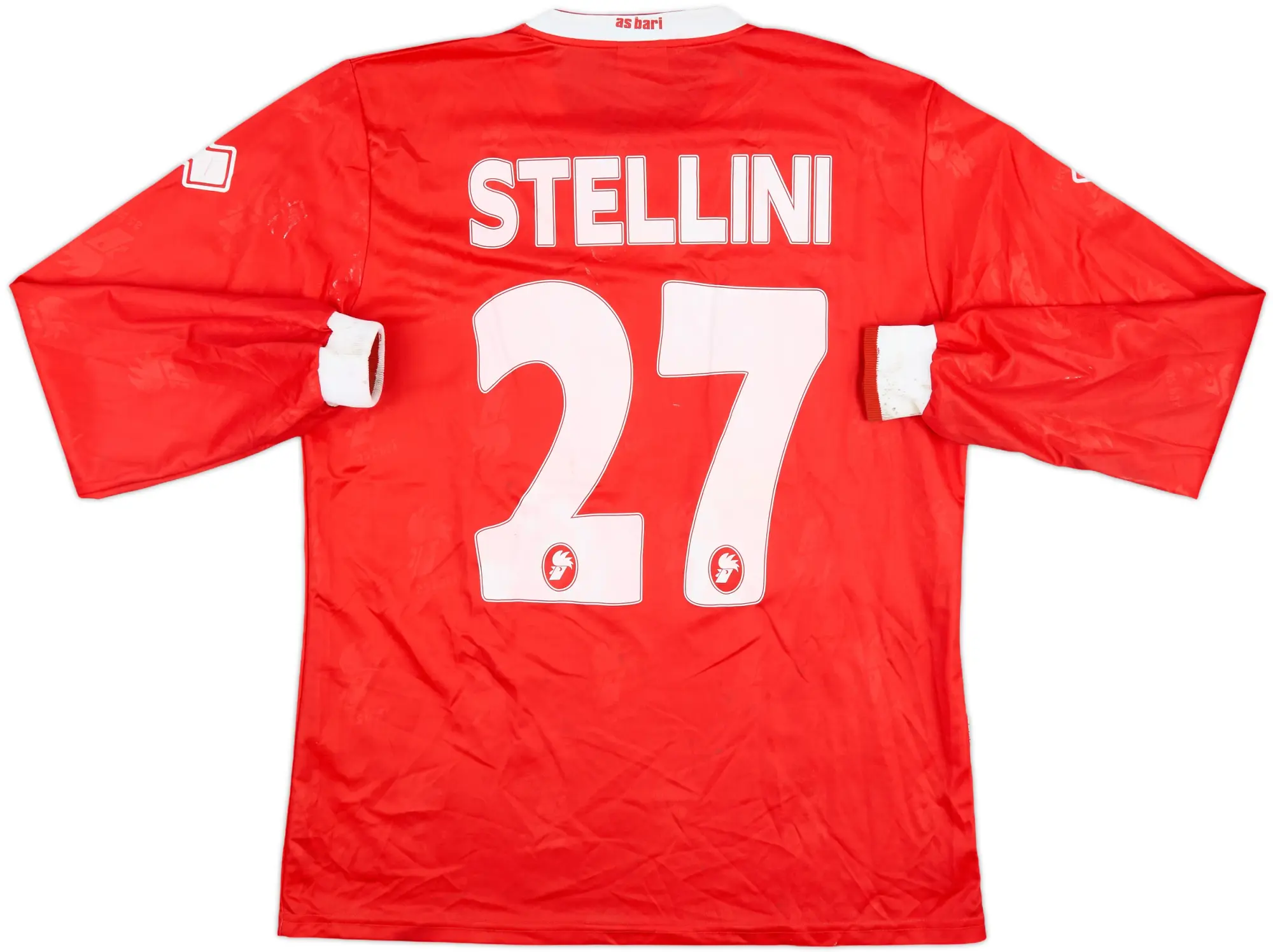 2007-08 Bari Match Issue Away L/S Shirt Stellini #27