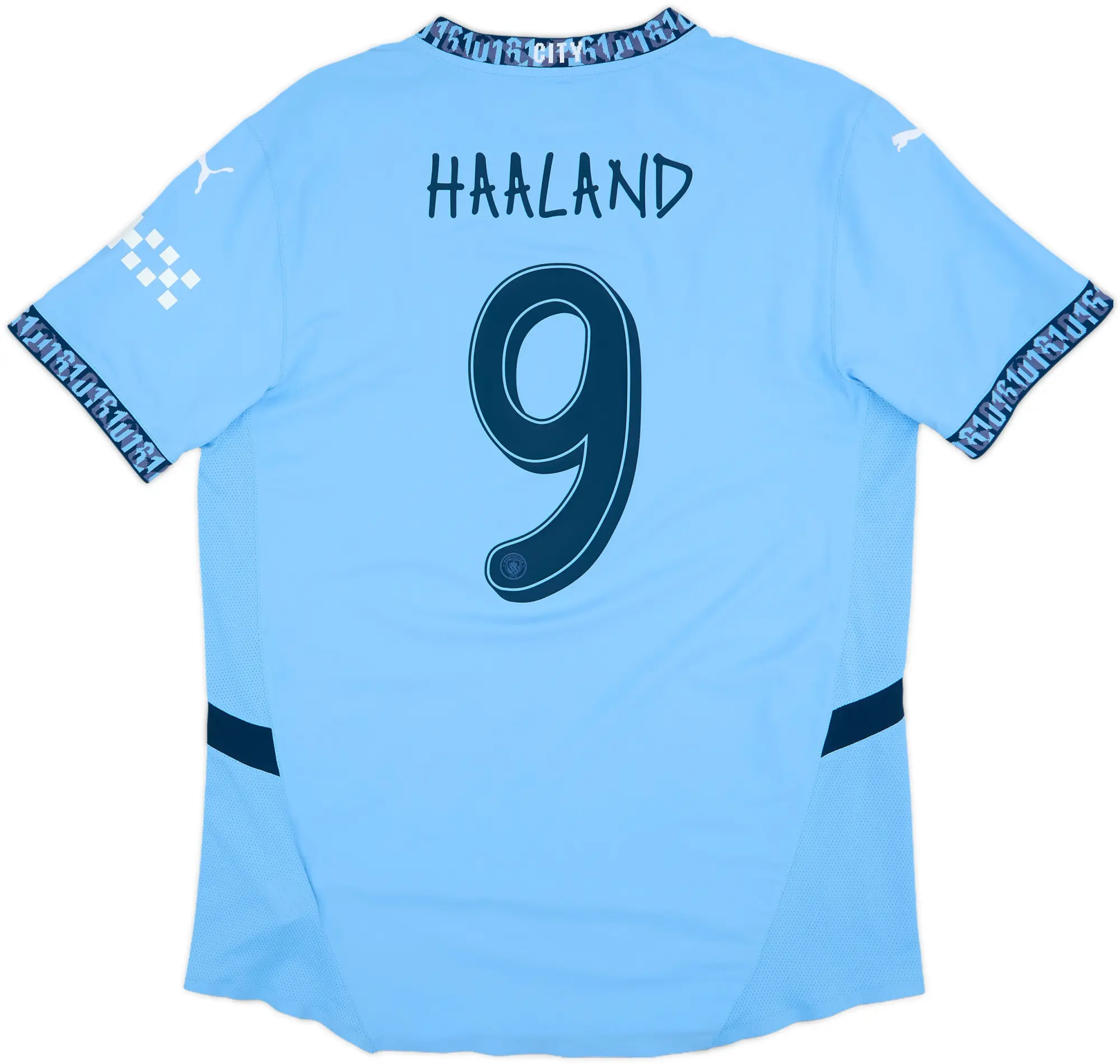 2024-25 Manchester City Authentic Home Shirt Haaland #9 - 9/10 - (XL)