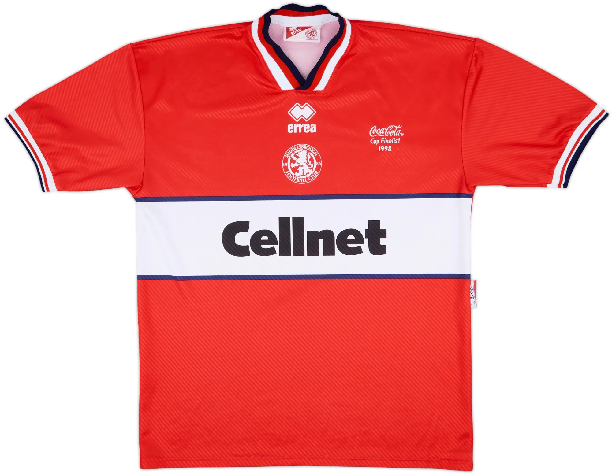 1997-98 Middlesbrough Coco-Cola Cup Finalist 1998 Home Shirt - 9/10 - (XL)