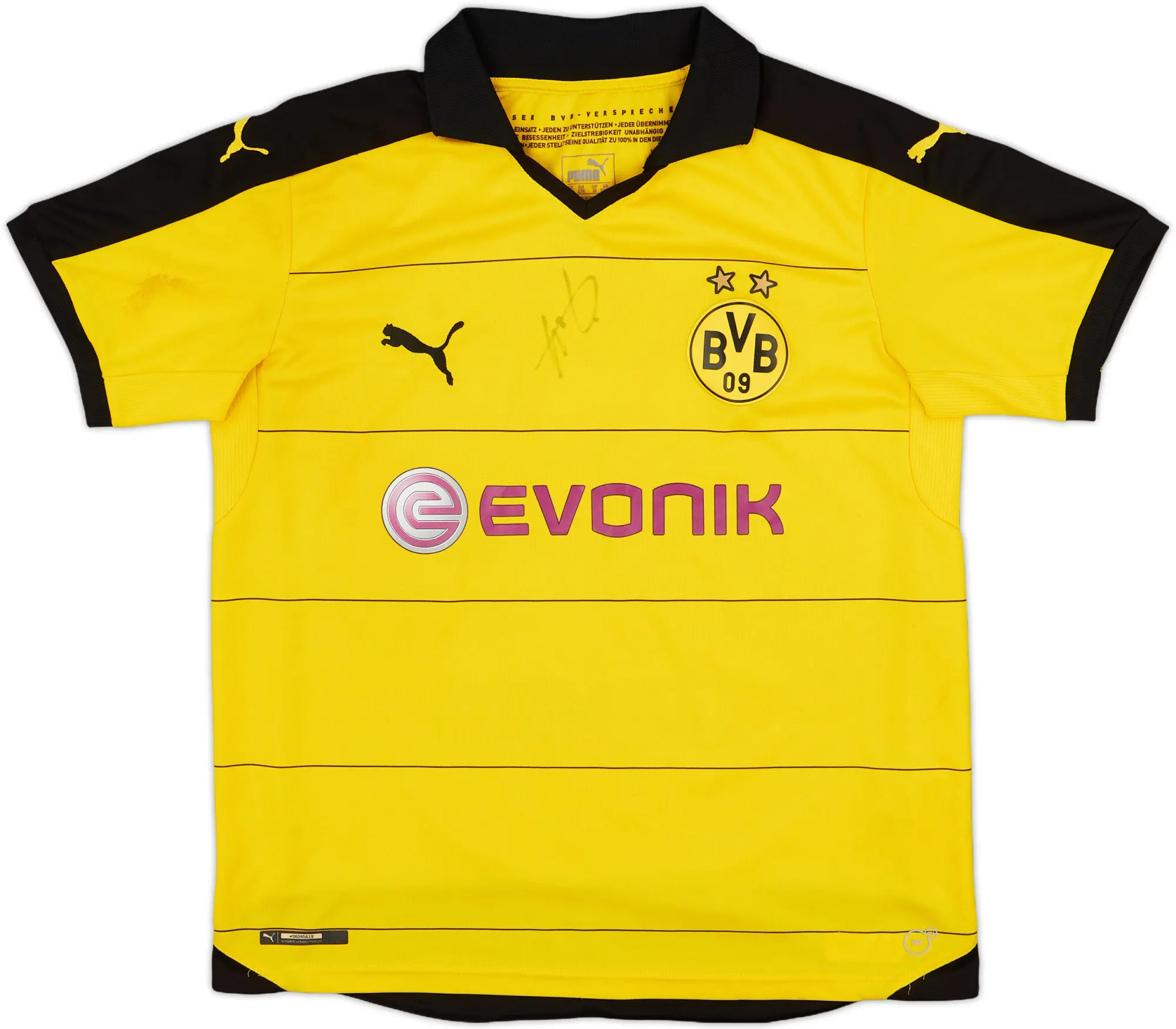 2015-16 Borussia Dortmund Signed Home Shirt - 7/10 - (XL.Boys)