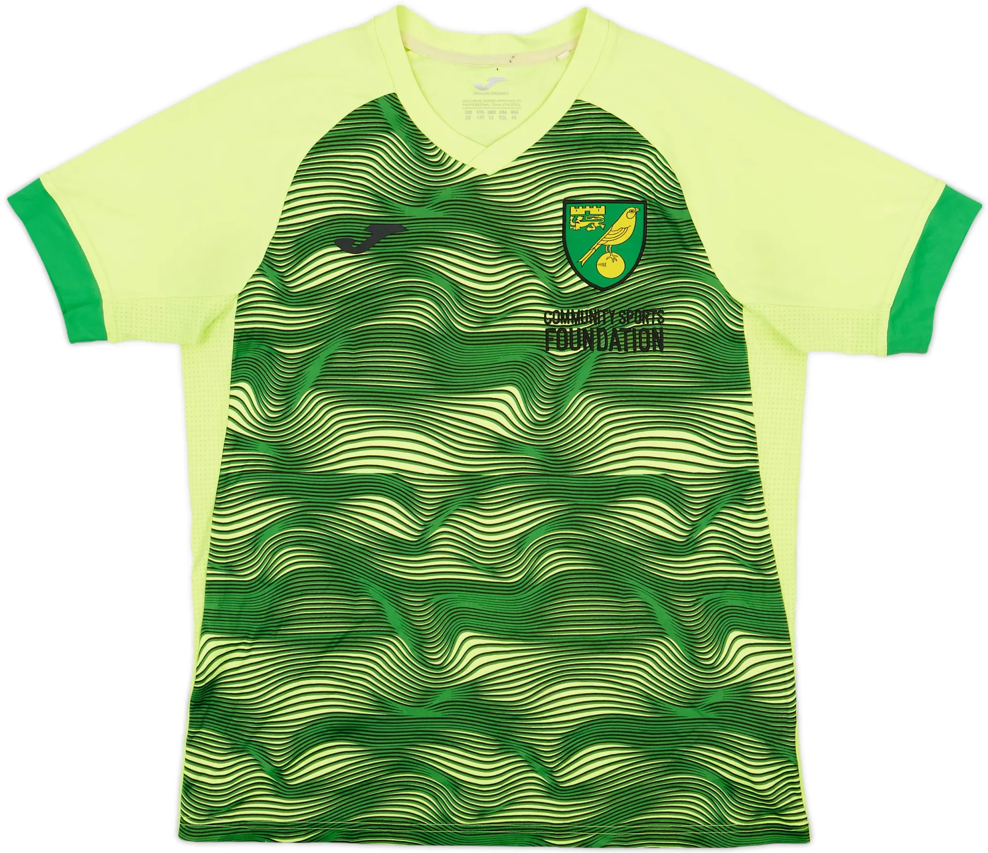 Joma Norwich City Boys SS Home Shirt 2021/22