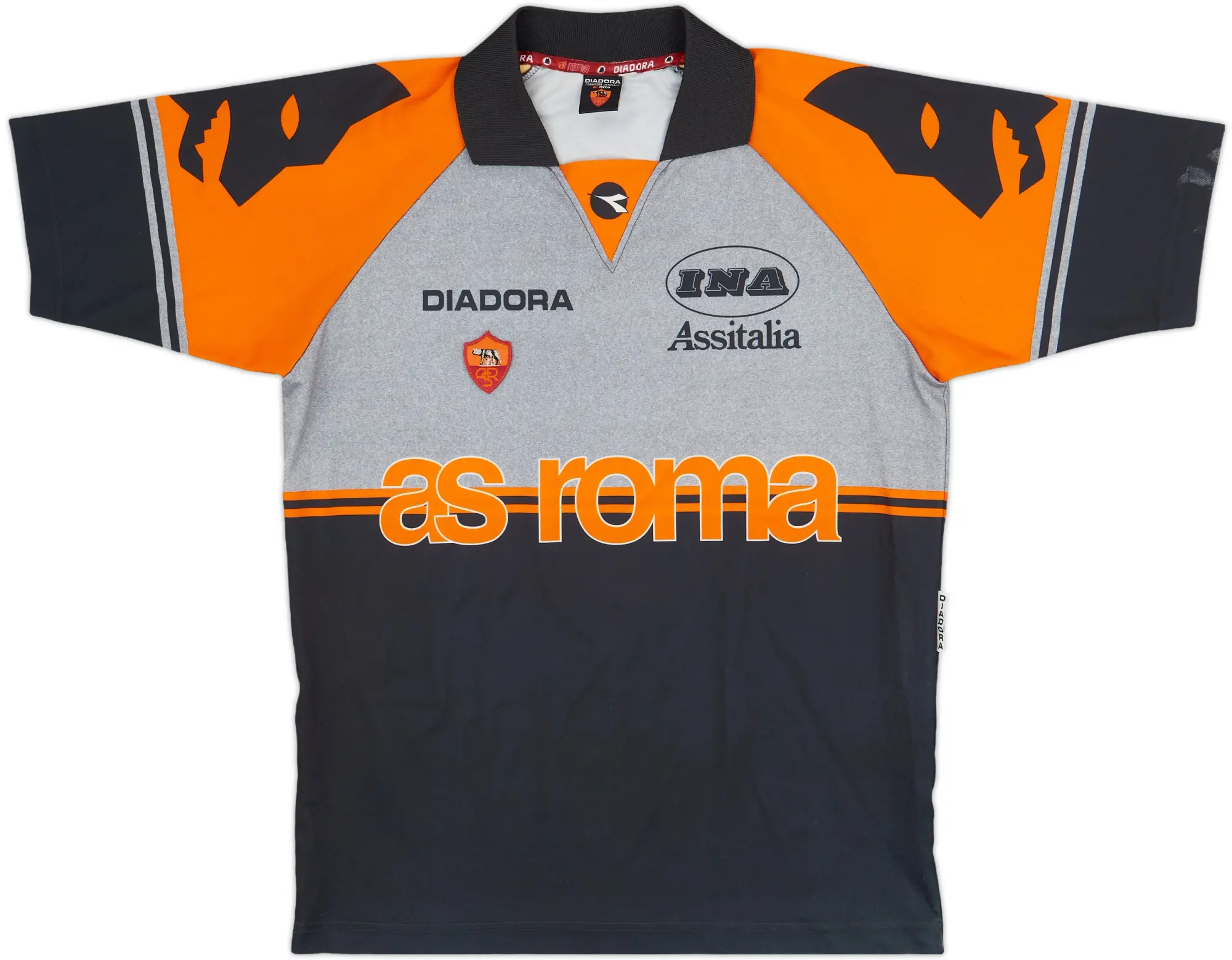1997-98 Roma Diadora Training Shirt - 8/10 - (L)