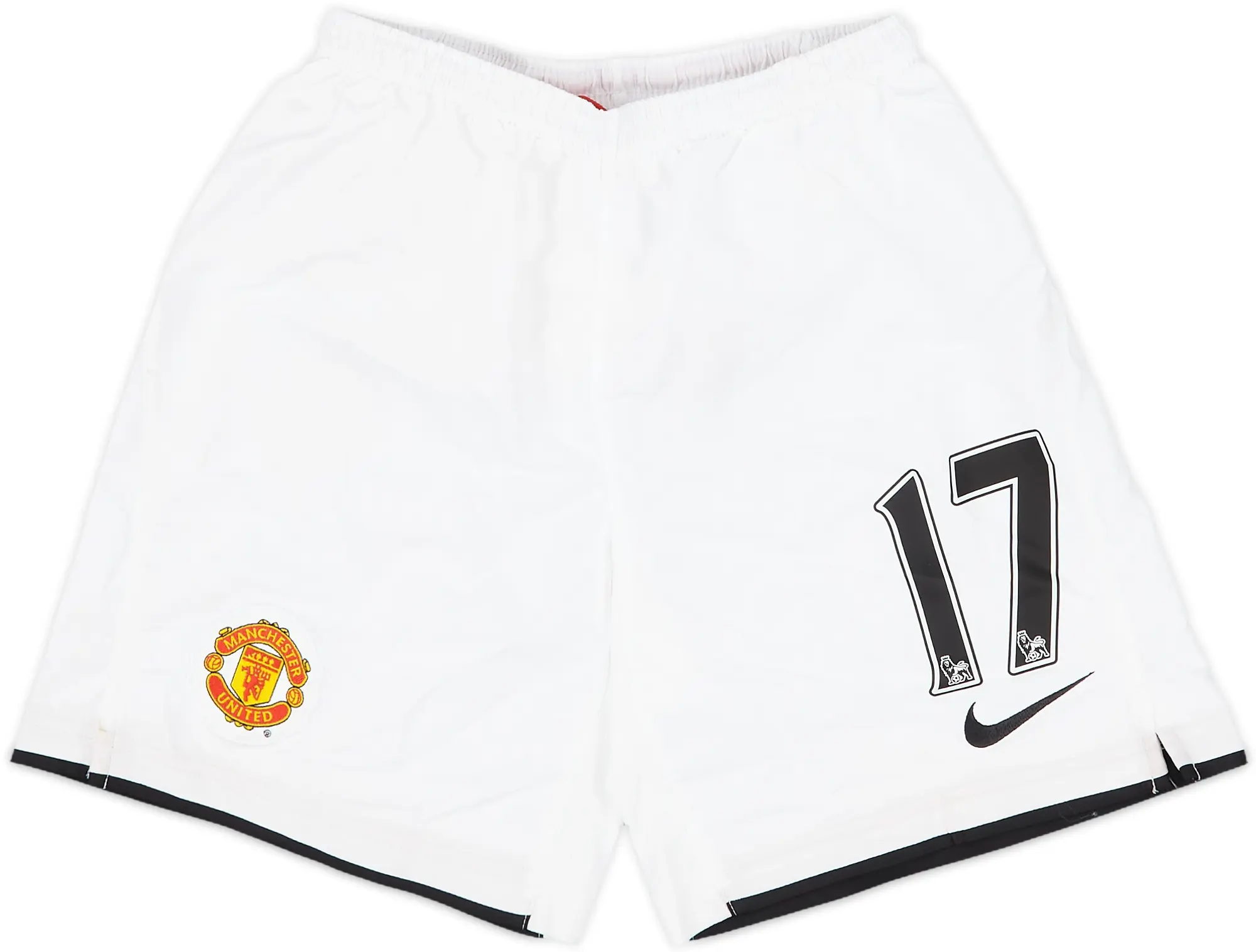 2007-08 Manchester United Home Shorts #17 - 8/10 - (S.Boys)