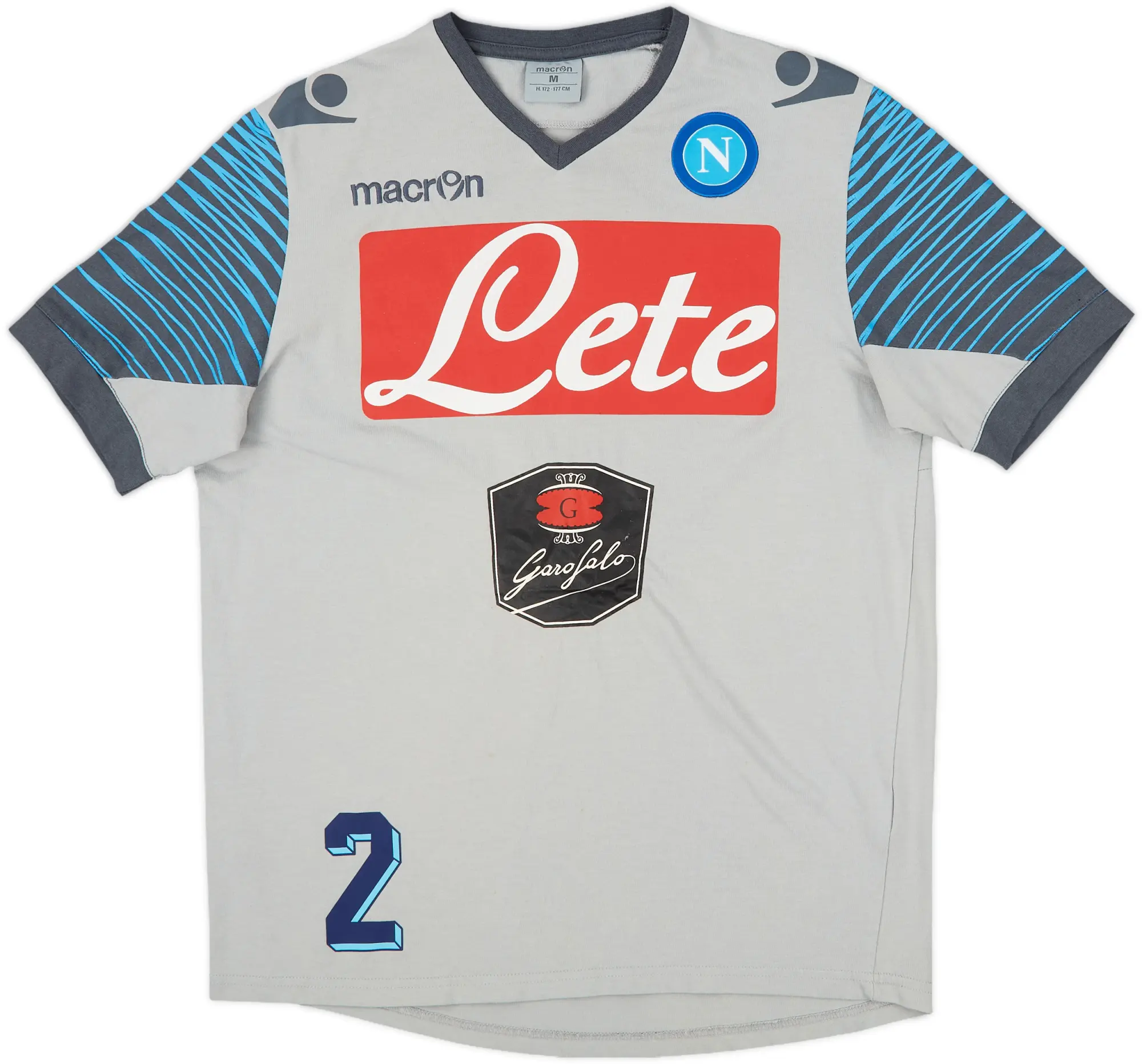 2014-15 Napoli Macron Player Issue Cotton Tee #2 - 6/10 - (M)