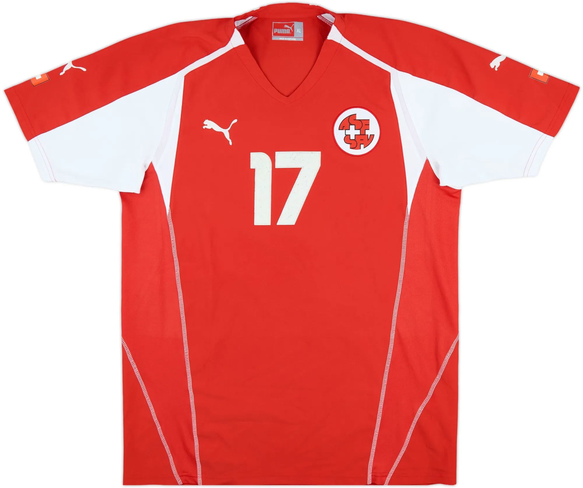 Puma Switzerland Mens SS Player Issue Home Shirt 2004