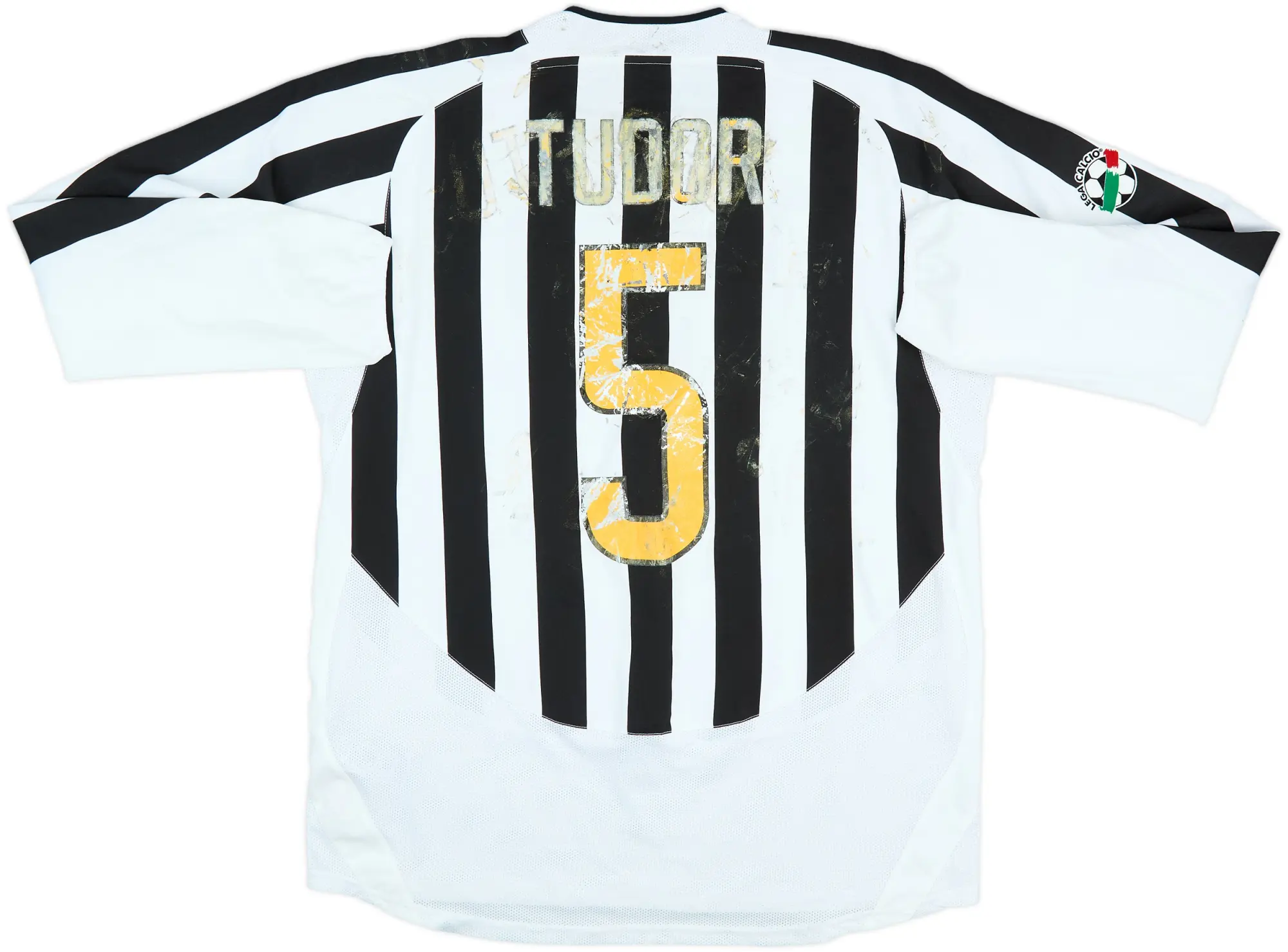 2003-04 Juventus Match Issue Home L/S Shirt Tudor #5