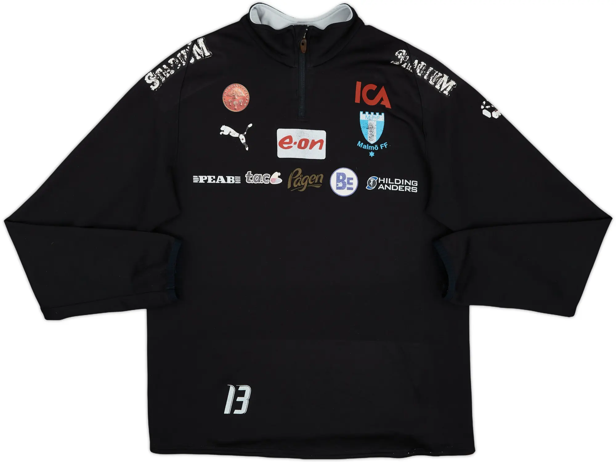 2007-08 Malmo Player Issue Puma 1/4 Zip Drill Top - 5/10 - (L)