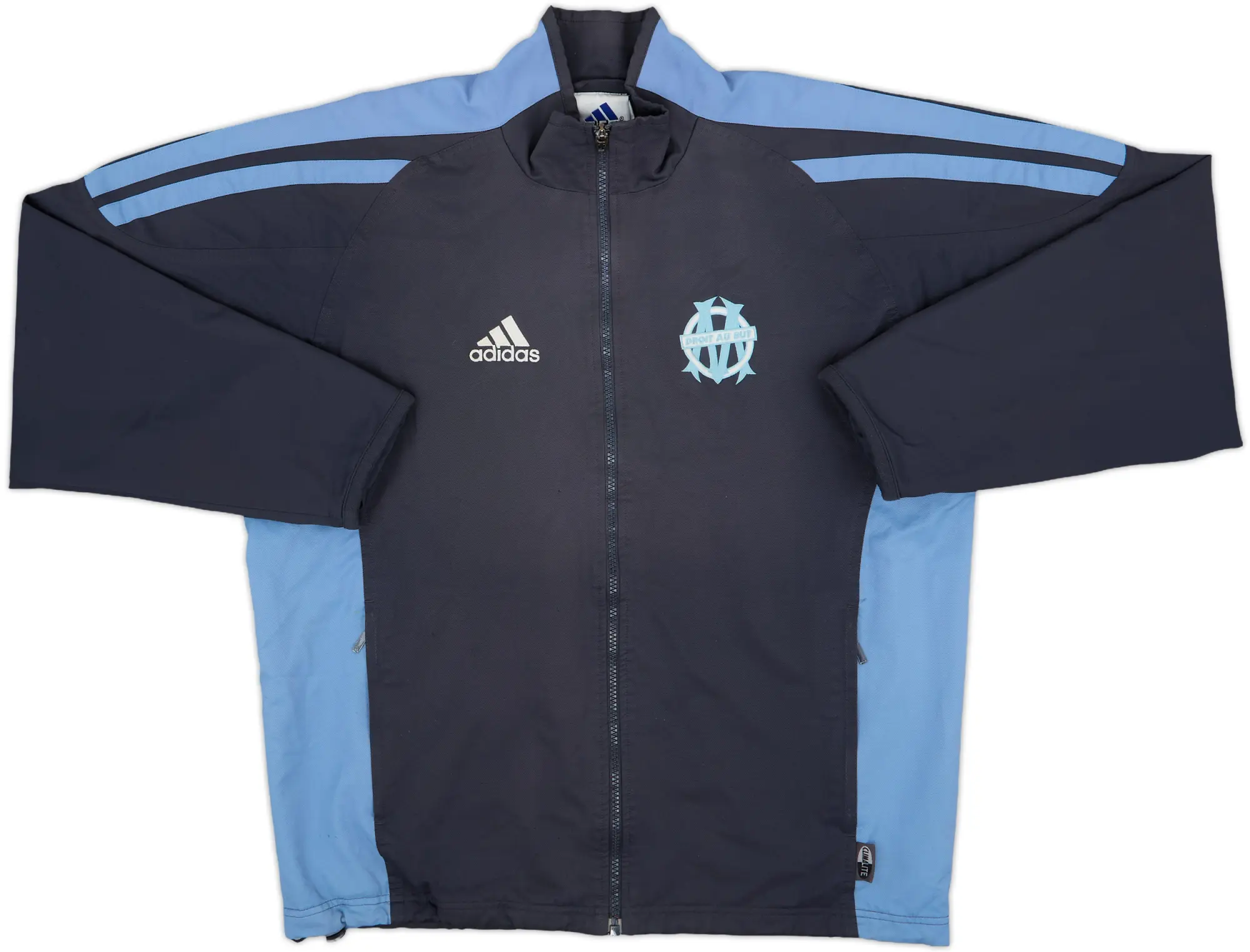 2001-02 Olympique Marseille adidas Track Jacket - 8/10 - (S)