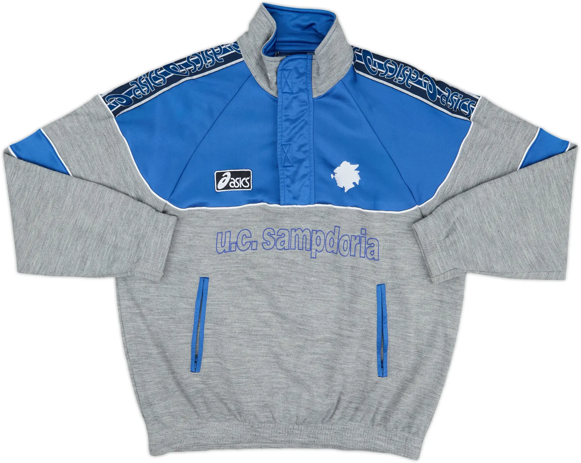 1992-94 Sampdoria Asics 1/4 Zip Track Jacket - 8/10 - (S)