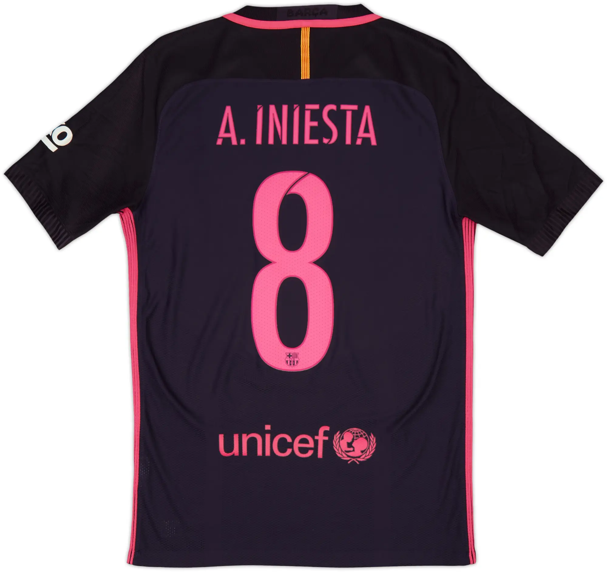 2016-17 Barcelona Authentic Away Shirt A.Iniesta #8 - 6/10 - (S)
