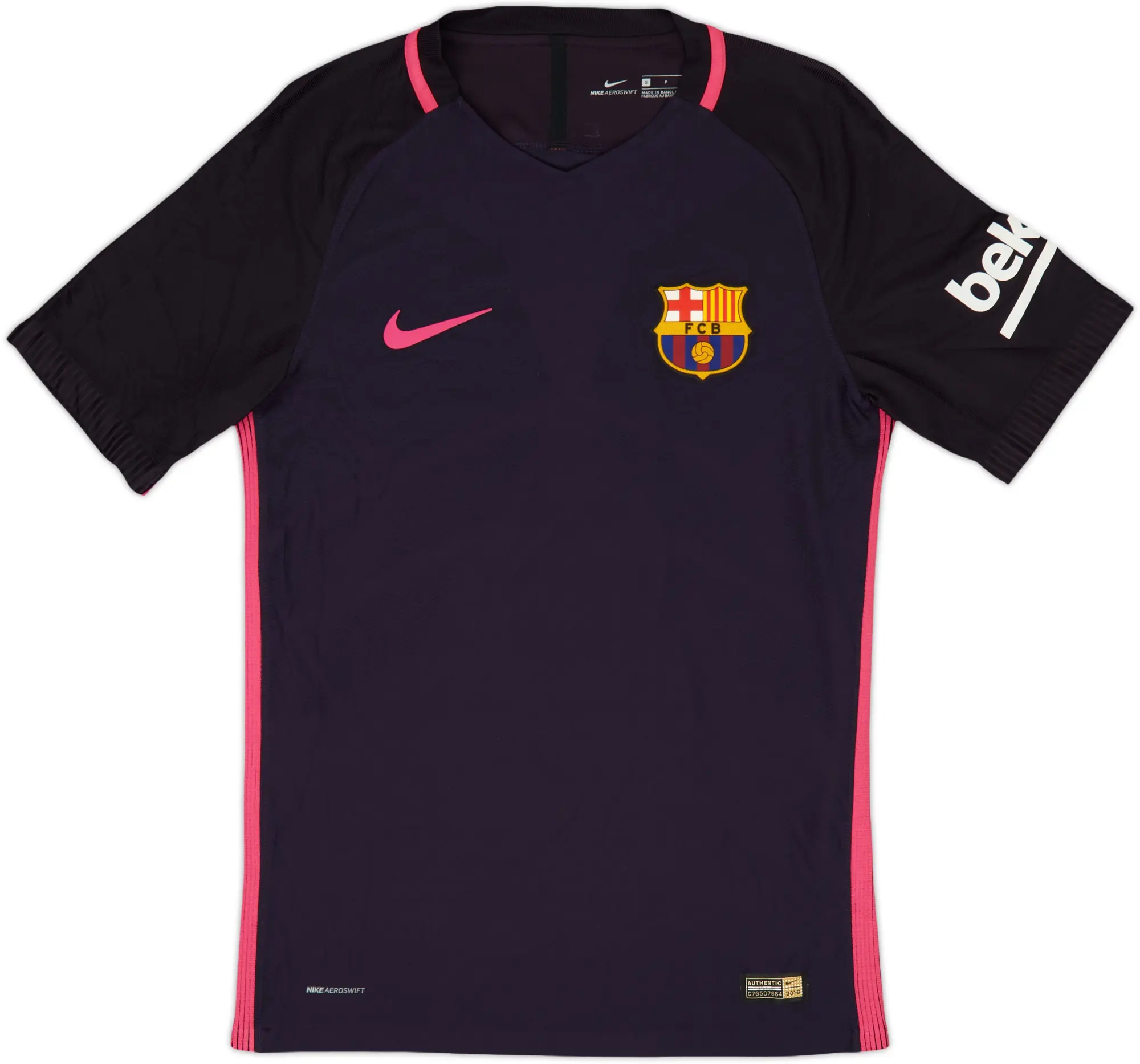 Nike Barcelona Mens SS Player Issue Away Shirt 2016/17