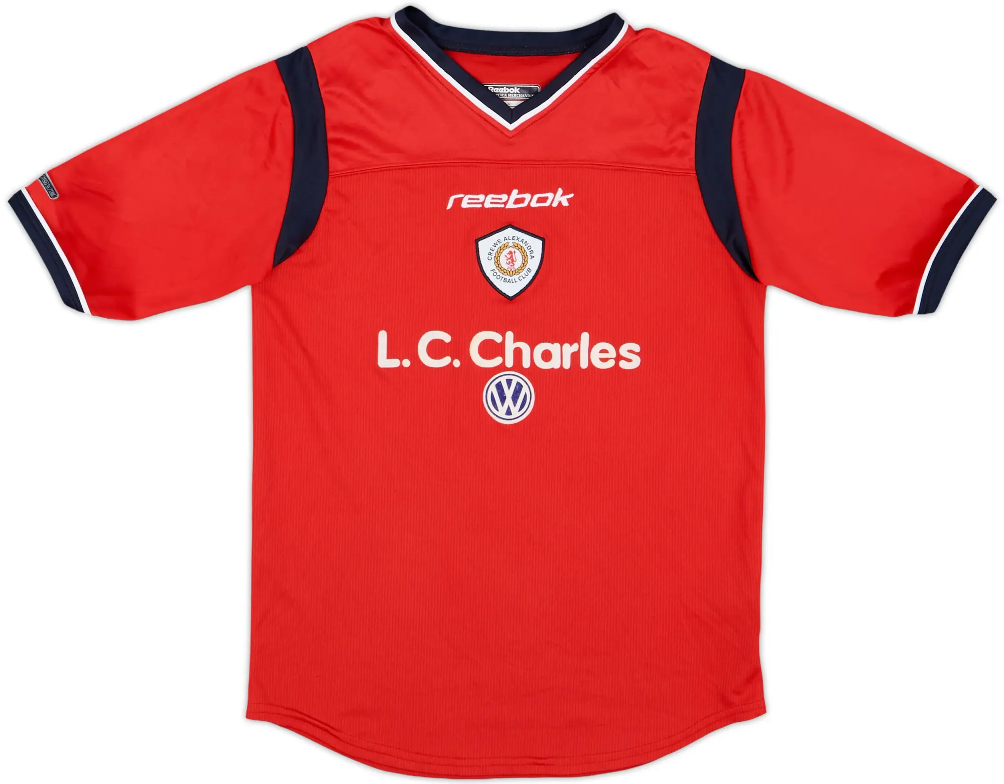 Reebok Crewe Alexandra Boys SS Home Shirt 2001/02