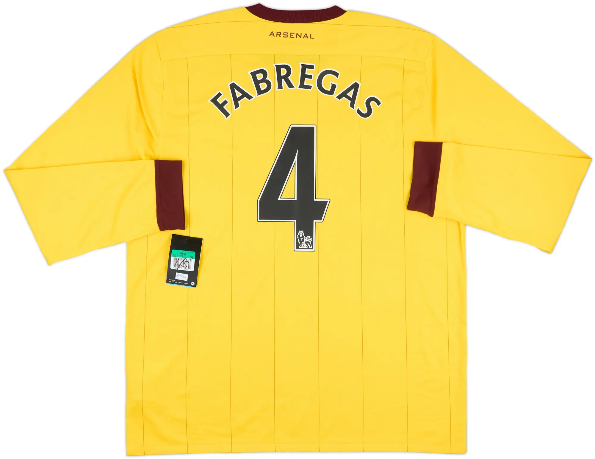 2010-13 Arsenal Away L/S Shirt Fabregas #4 (XL)