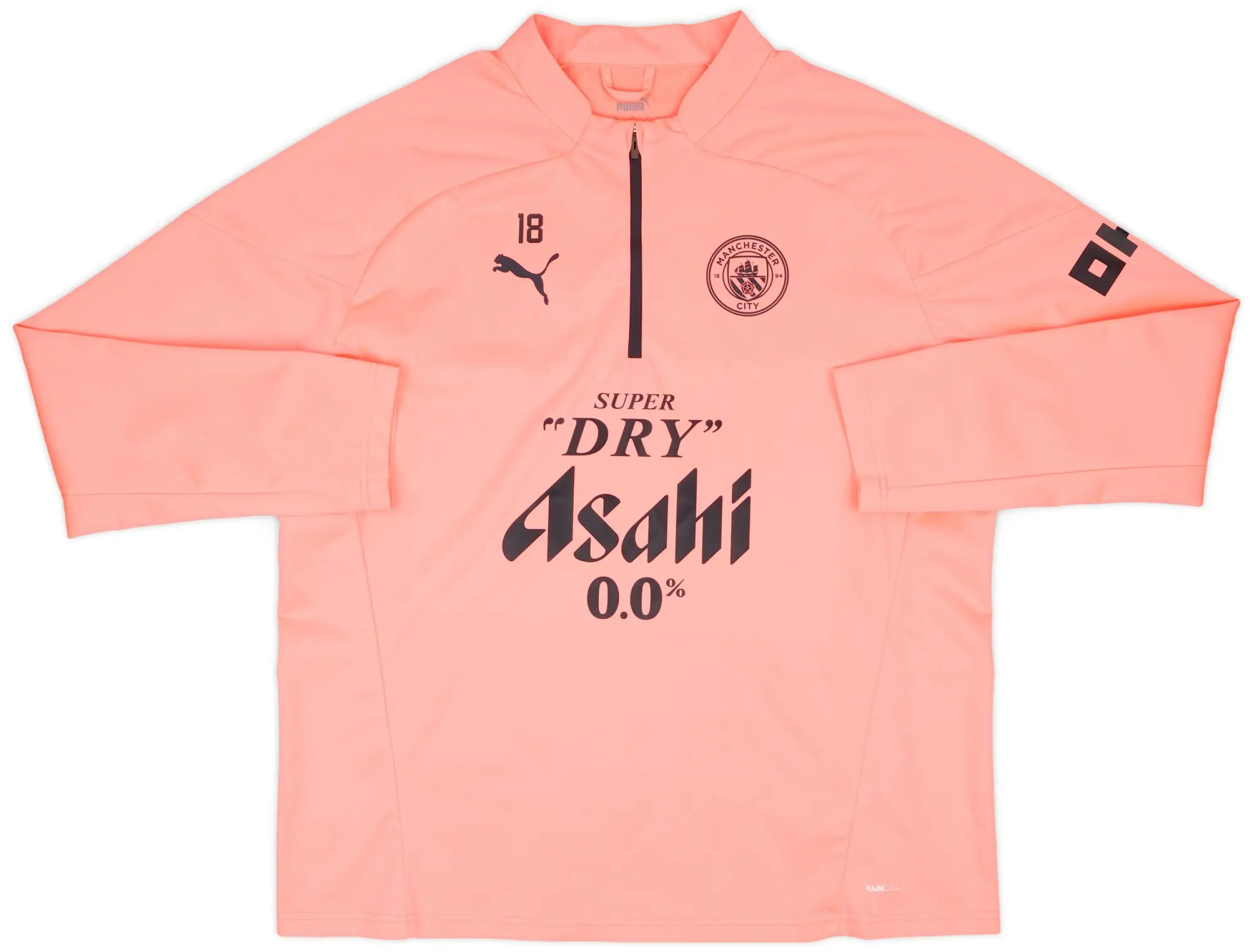 2024-25 Manchester City Player Issue 1/4 Zip Rain Top #18 (Ortega) - 9/10 - (XL)