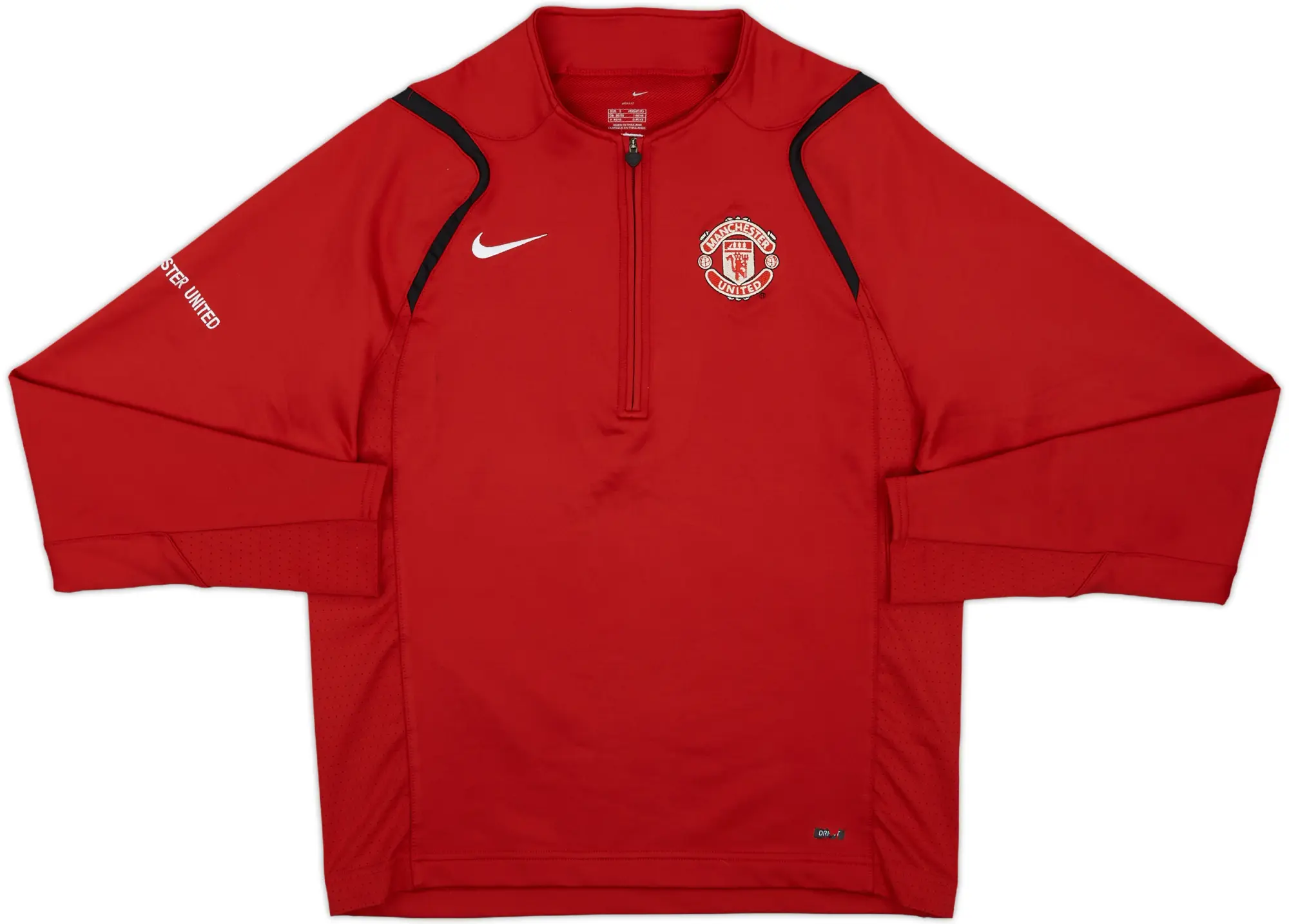2005-06 Manchester United Nike 1/4 Zip Drill Top - 7/10 - (S)