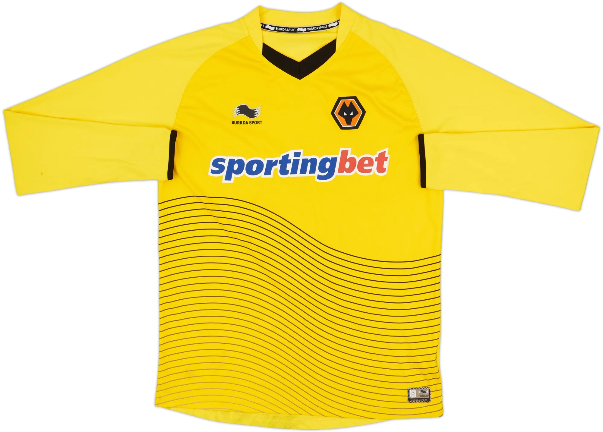 Burrda Wolverhampton Wanderers Mens LS Goalkeeper Home Shirt 2012/13