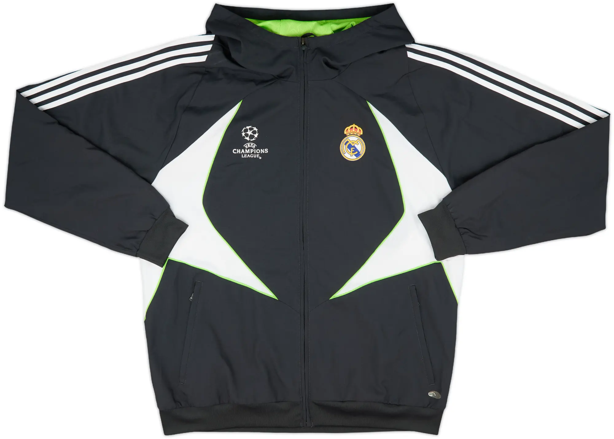 2007-08 Real Madrid adidas CL Hooded Track Jacket - 8/10 - (XL/XXL)