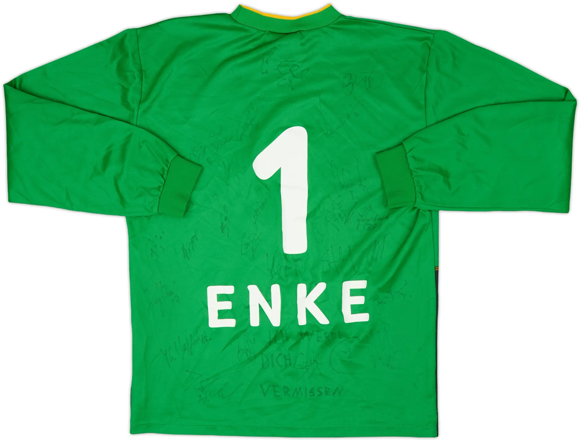 2002-03 Hannover 96 Signed GK Shirt Enke #1 - 6/10 - (XS)