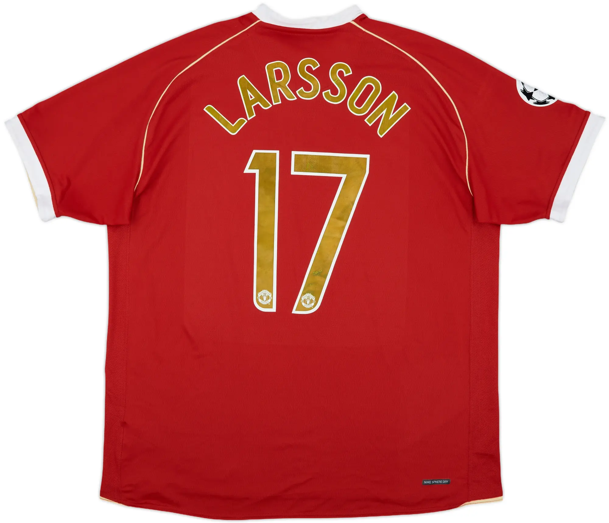 2006-07 Manchester United Home Shirt Larsson #17 - 5/10 - (XXL)