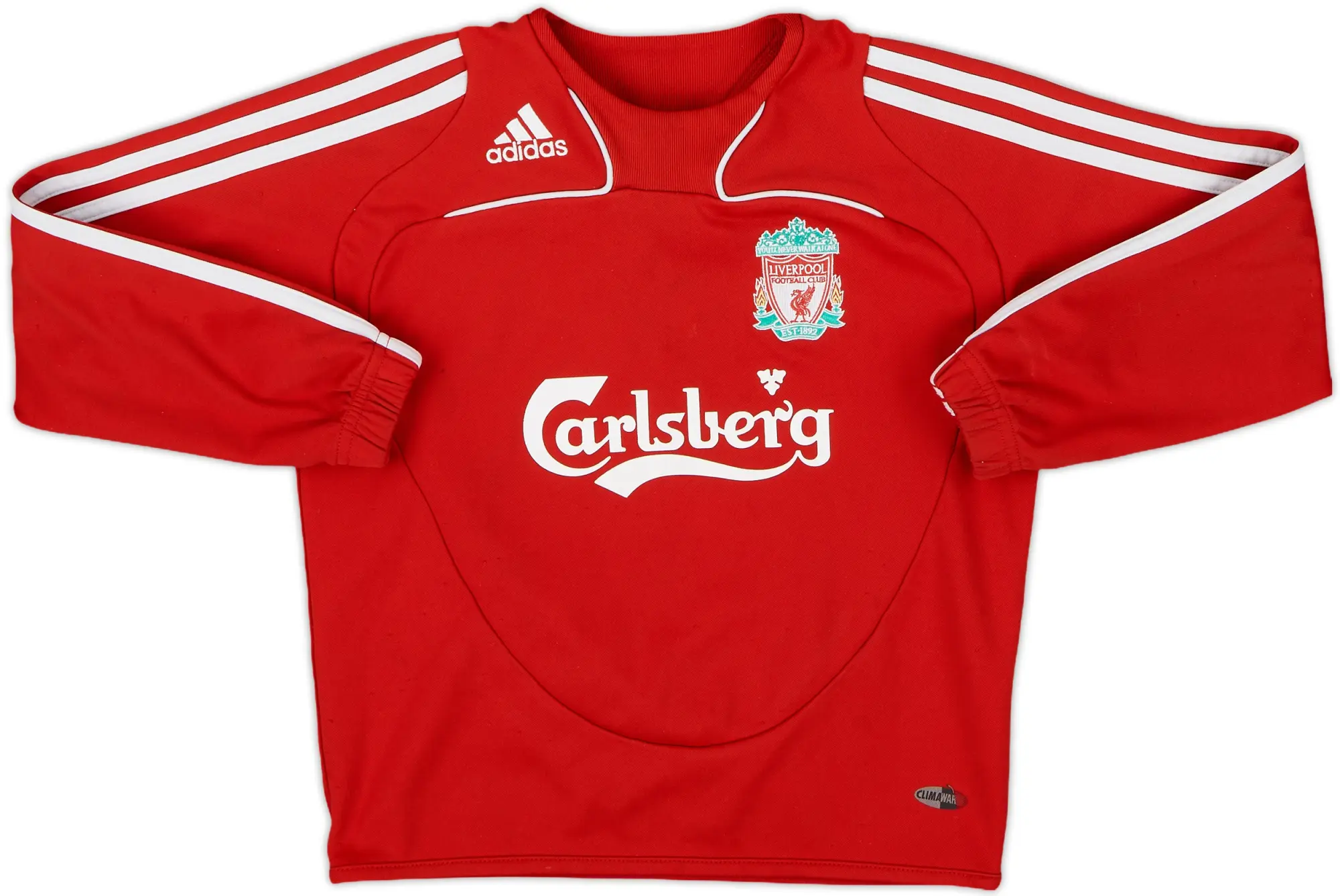 2008-09 Liverpool adidas Sweat Top - 7/10 - (7-8 Years)