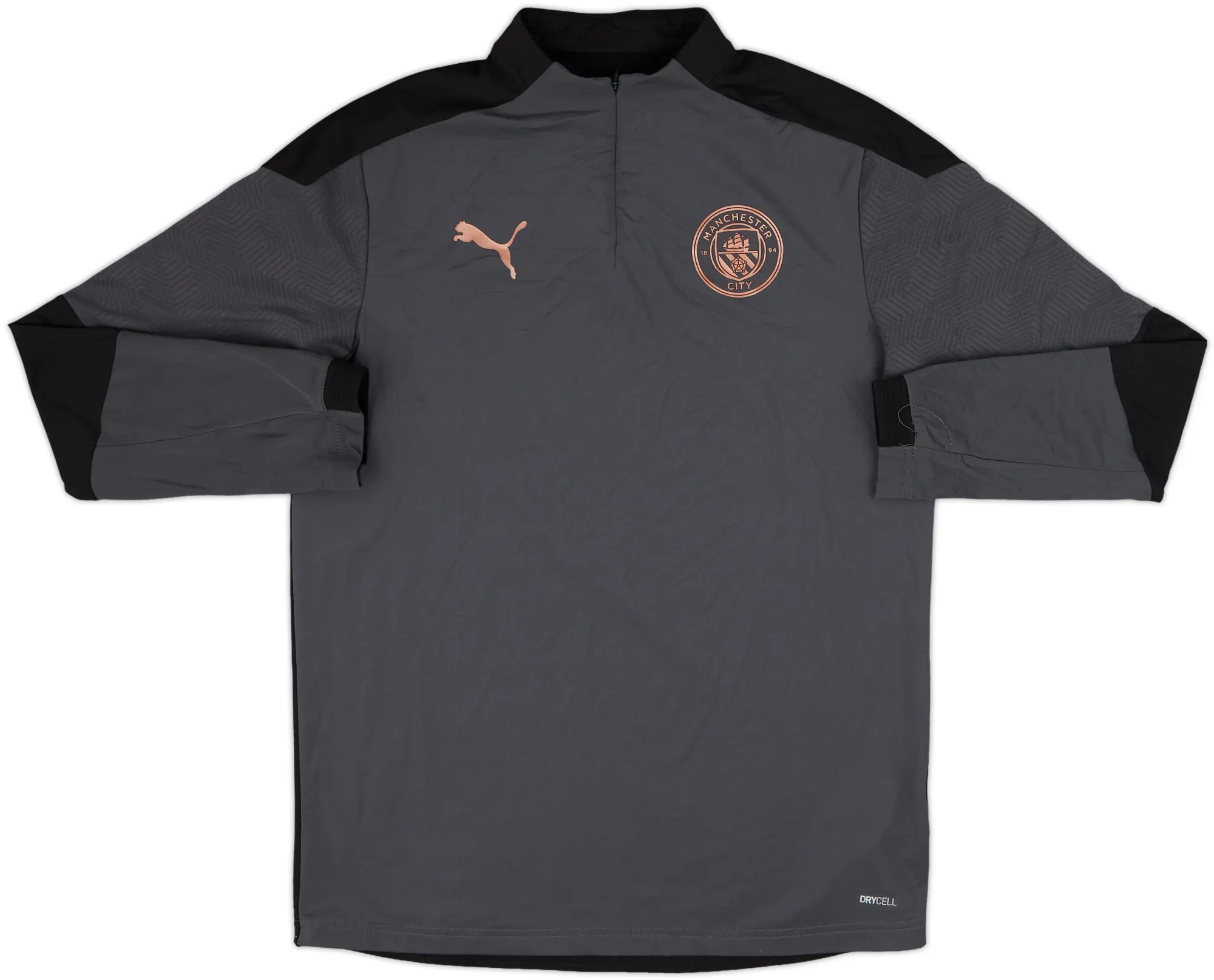 2019-20 Manchester City Puma 1/4 Zip Drill Top - 9/10 - (XL.Boys)