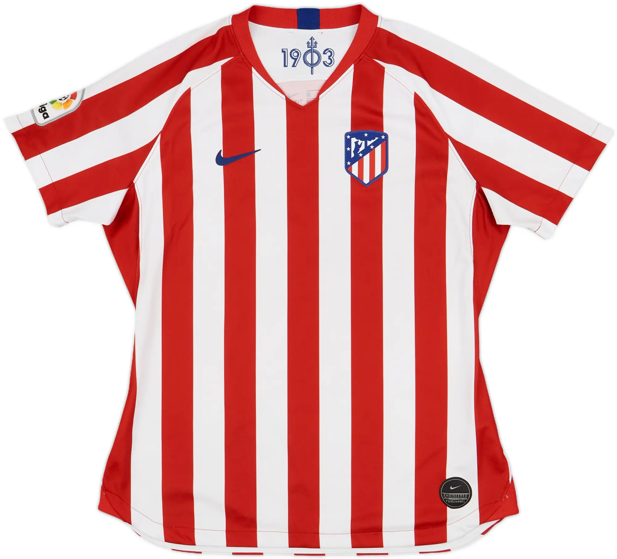 2019-20 Atletico Madrid Home Shirt - 9/10 - (Women's L)