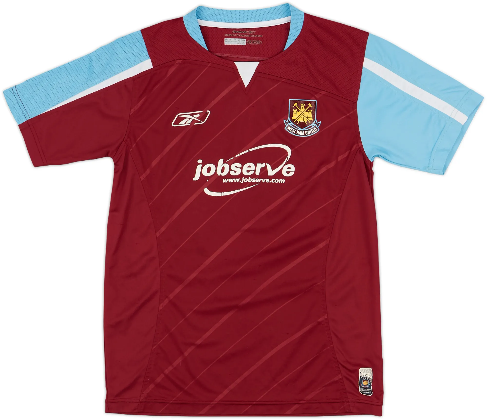 Reebok West Ham United Boys SS Home Shirt 2005/07