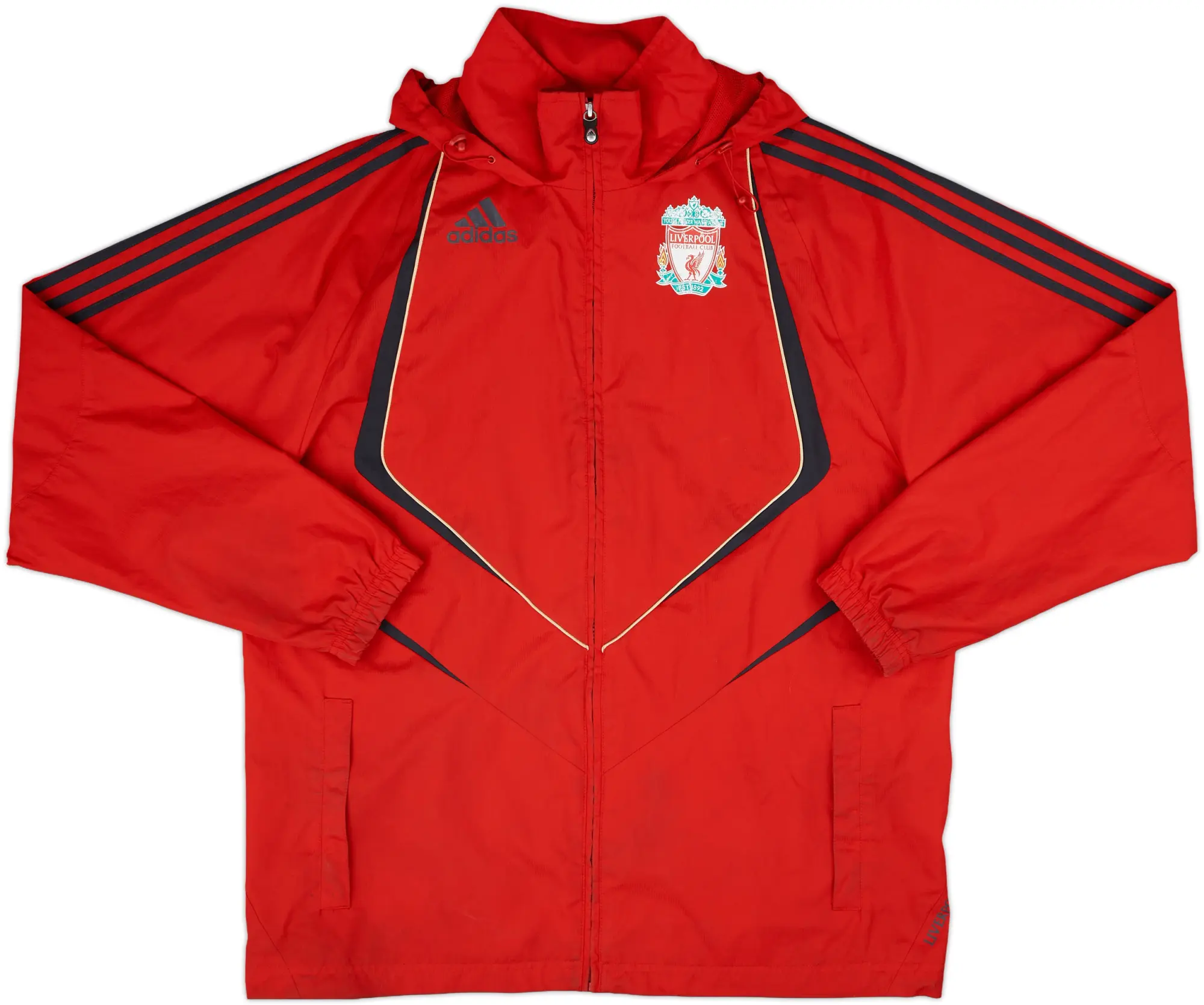 2007-08 Liverpool adidas CL Hooded Track Jacket - 6/10 - (M)