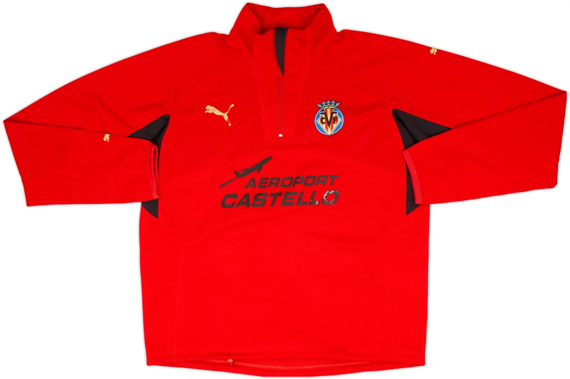 2007-08 Villarreal Puma 1/4 Zip Drill Top - 5/10 - (M)