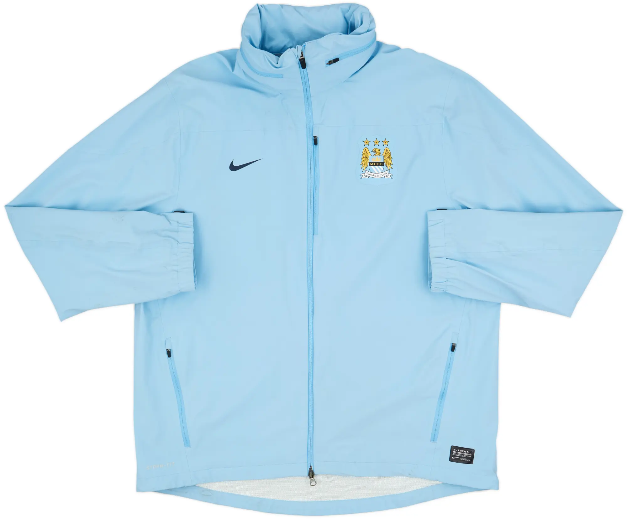 2013-14 Manchester City Nike Hooded Rain Jacket - 5/10 - (XXL)