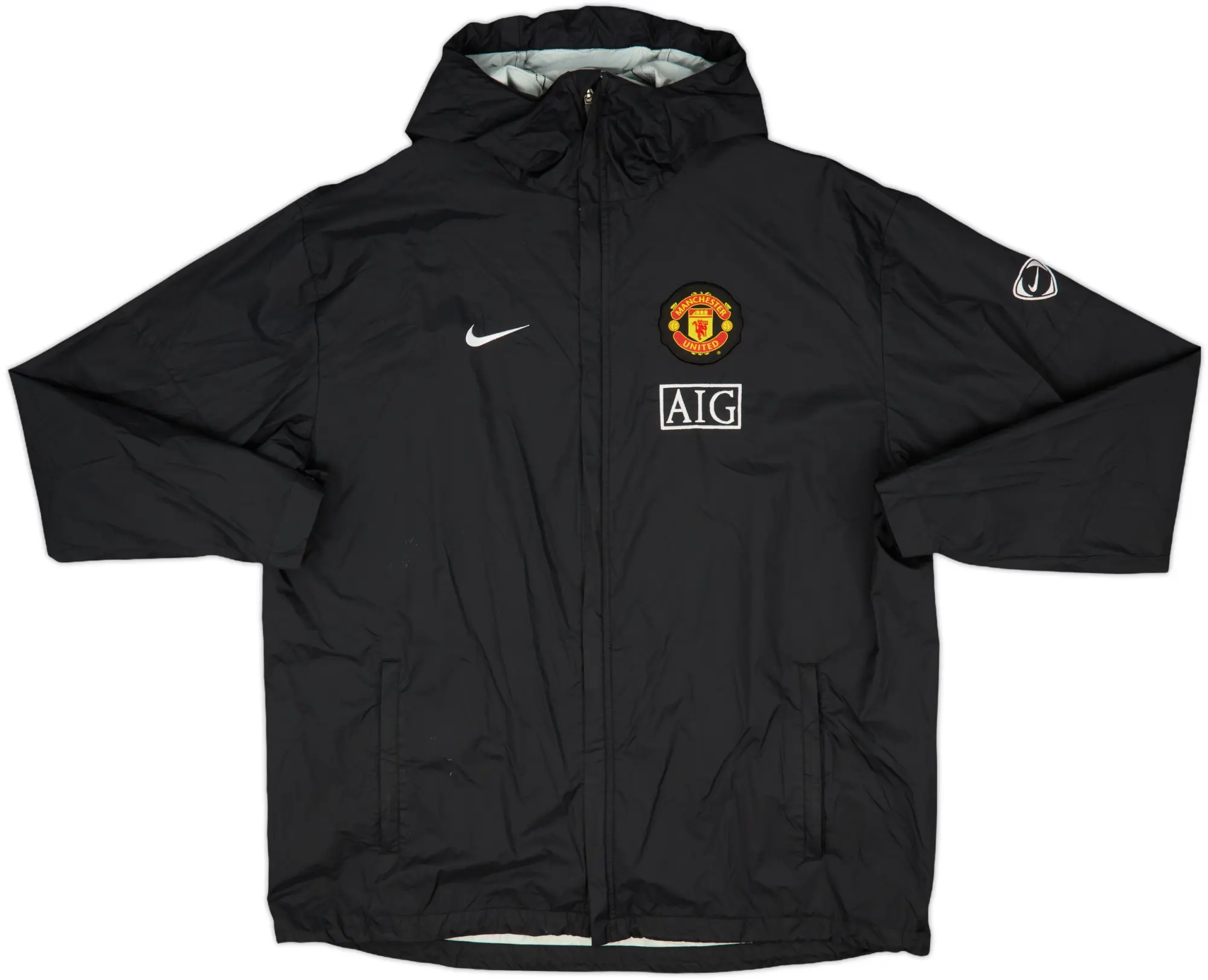 2009-10 Manchester United Nike Hooded Rain Jacket - 8/10 - (XL)