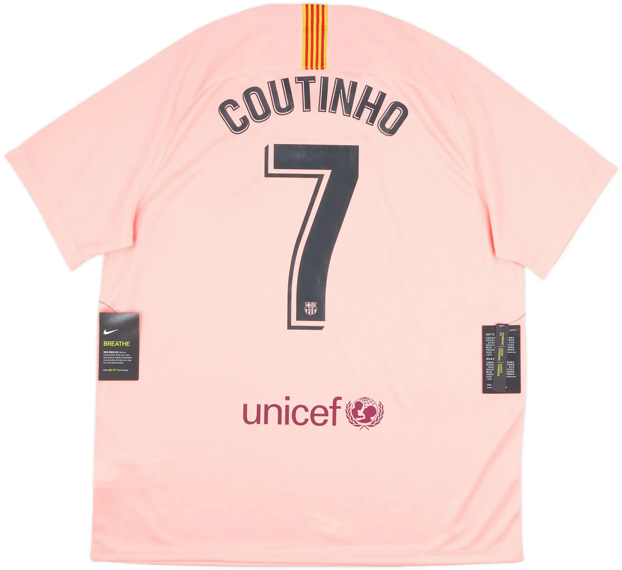 2018-19 Barcelona Third Shirt Coutinho #7 (XL)