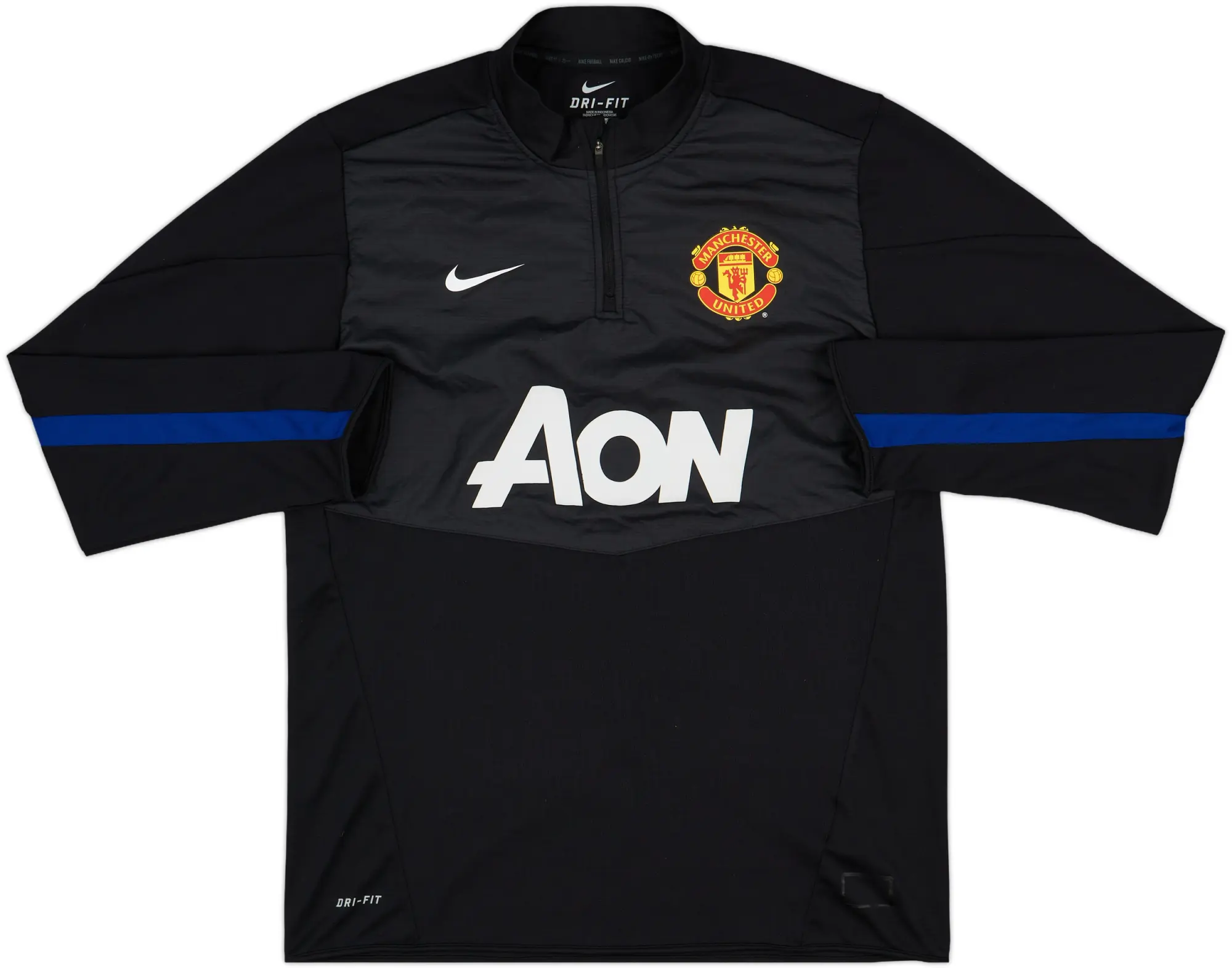 2013-14 Manchester United Nike 1/4 Zip Drill Top - 7/10 - (L)