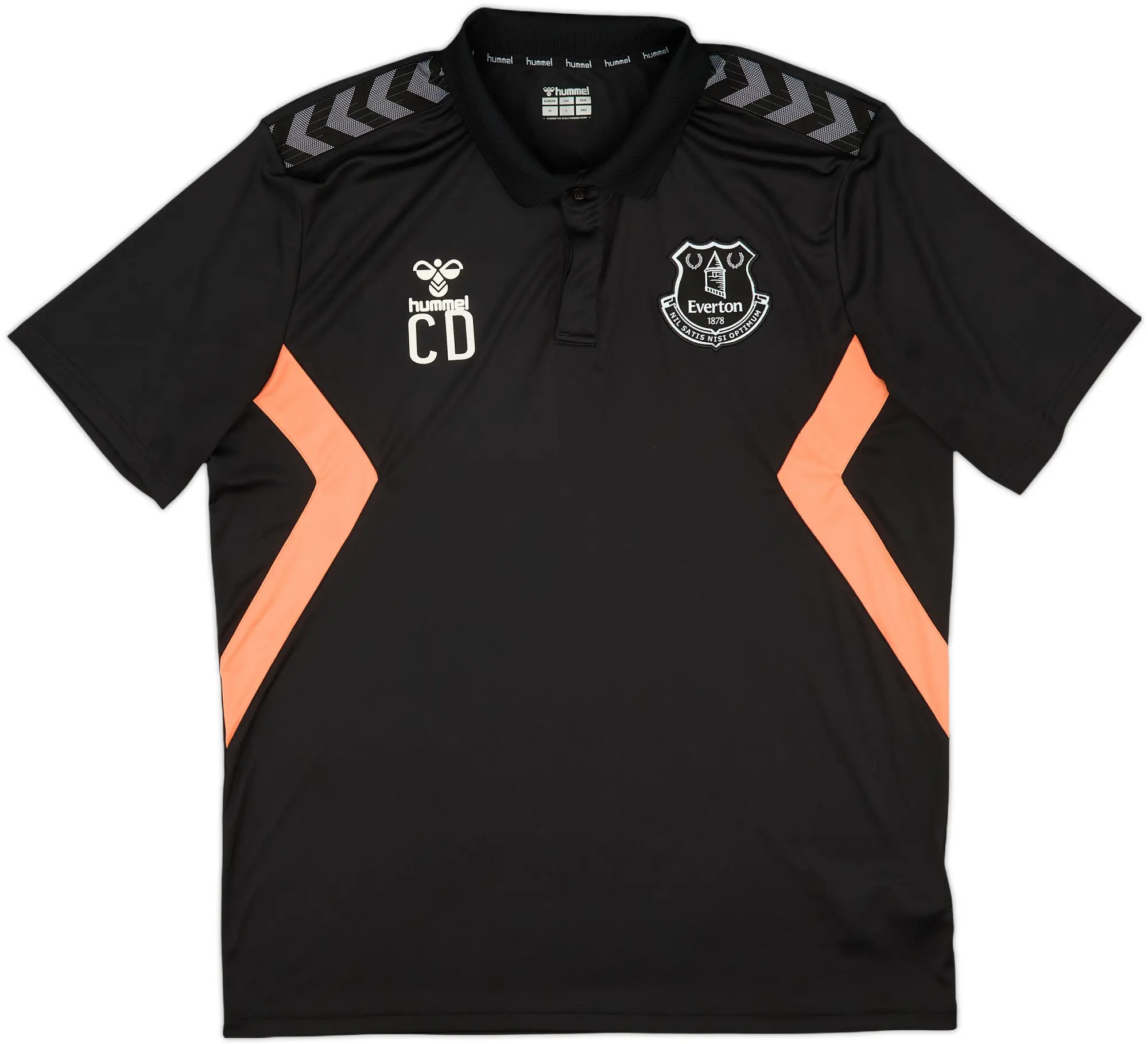 2020-21 Everton Staff Issue Hummel Polo Shirt 'CD' - 9/10 - (XL)