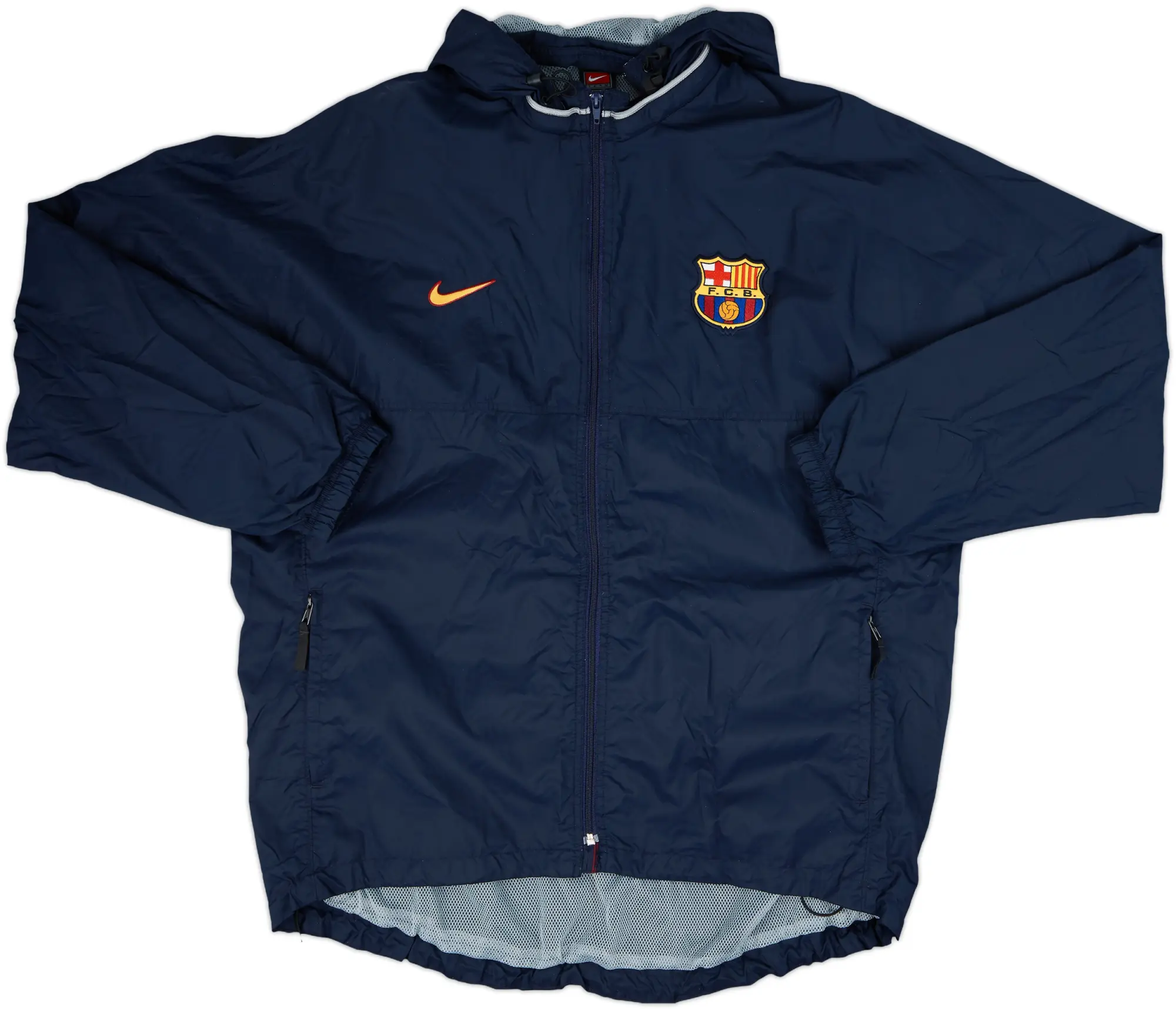 1999-00 Barcelona Nike Hooded Rain Jacket - 6/10 - (XL)