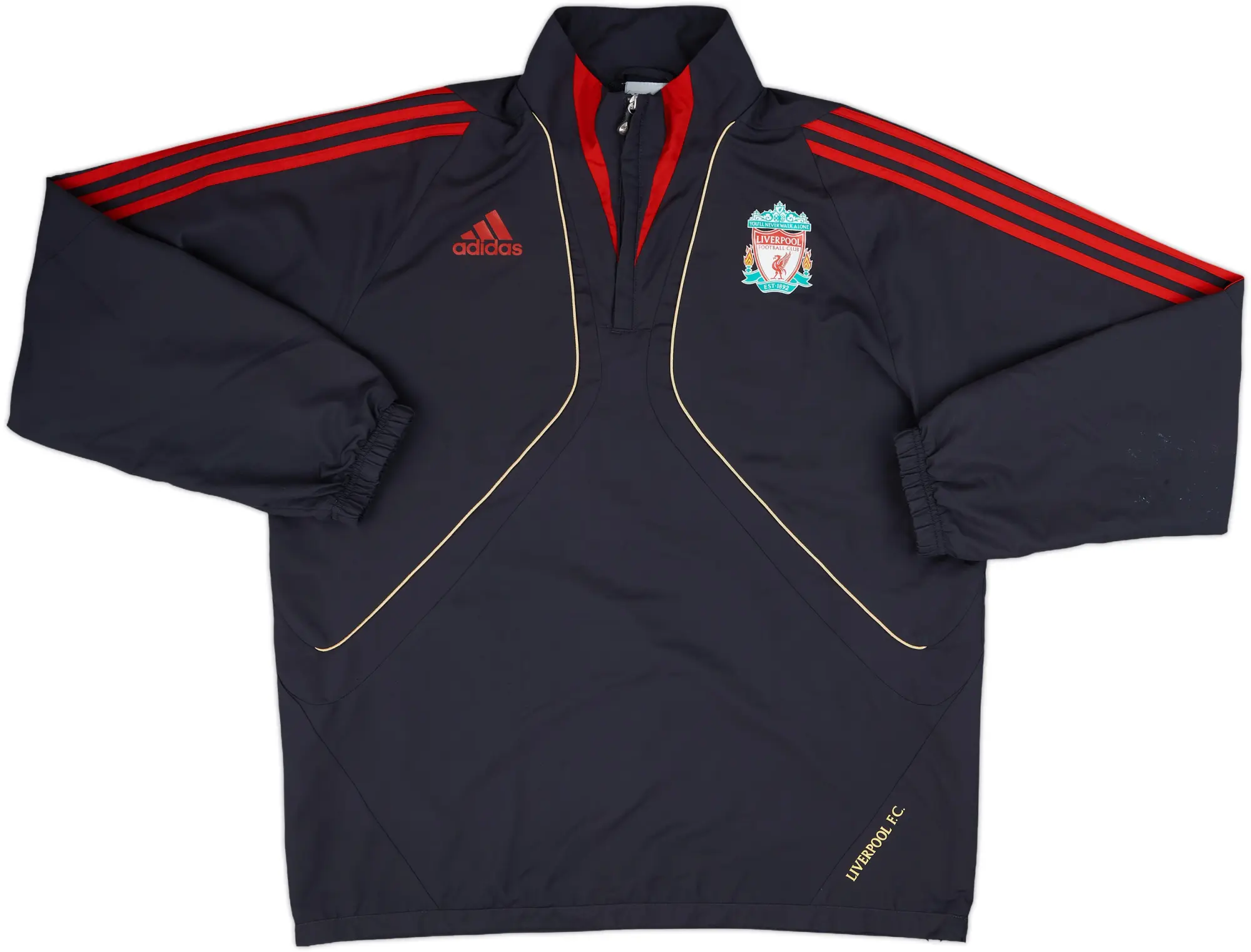 2009-10 Liverpool adidas 1/4 Zip Training Top - 8/10 - (L)