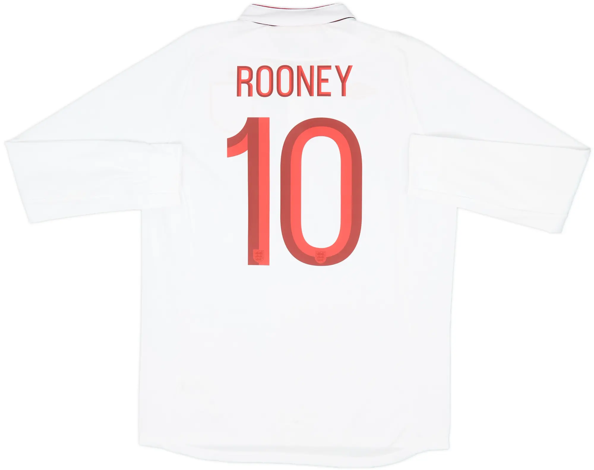 2012-13 England Home L/S Shirt Rooney #10 (L)