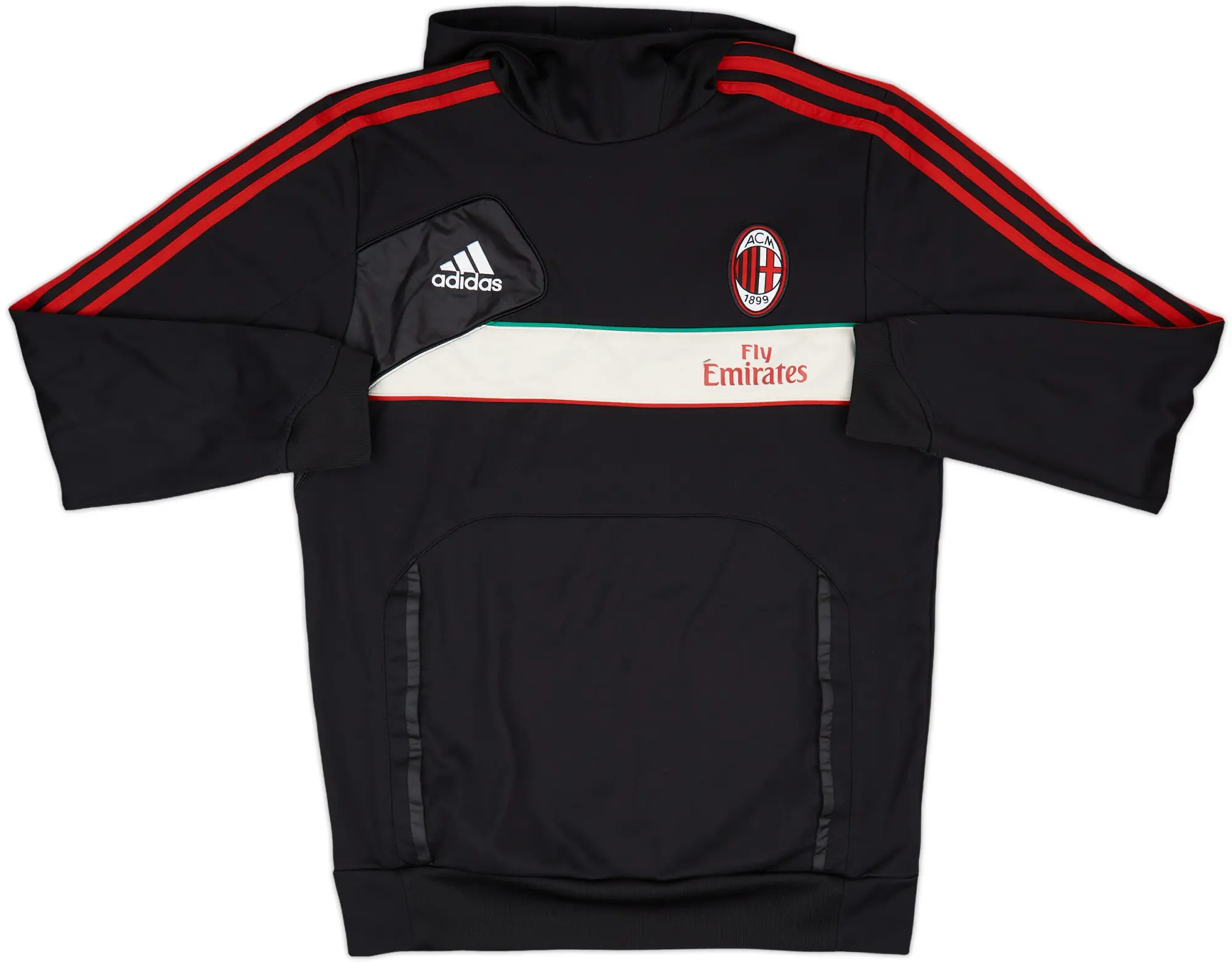 2012-13 AC Milan adidas Hooded Top - 8/10 - (M/L)