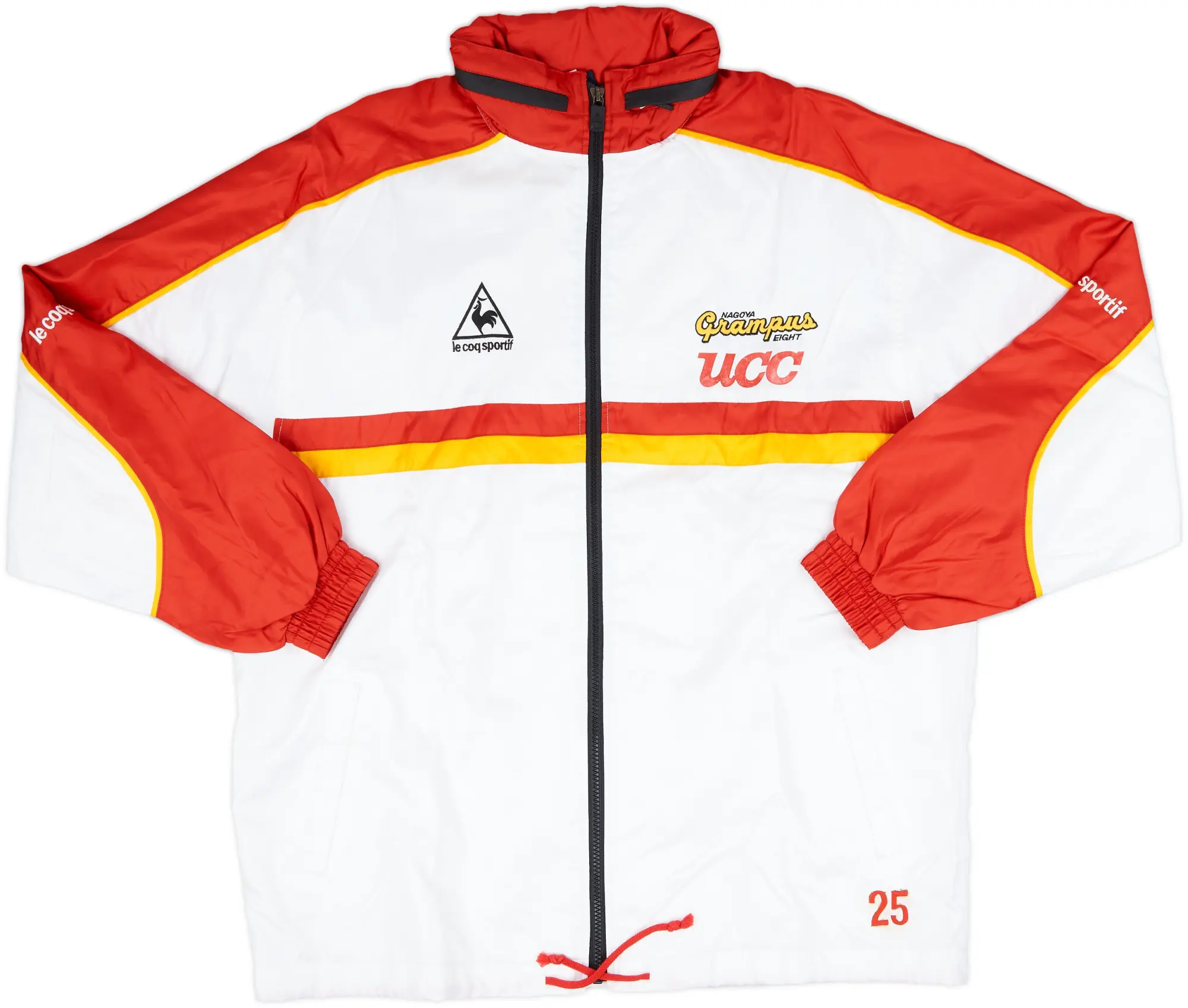 1999 Nagoya Grampus Eight Le Coq Sportif Player Issue Hooded Track Jacket #25 - 8/10 - (L)