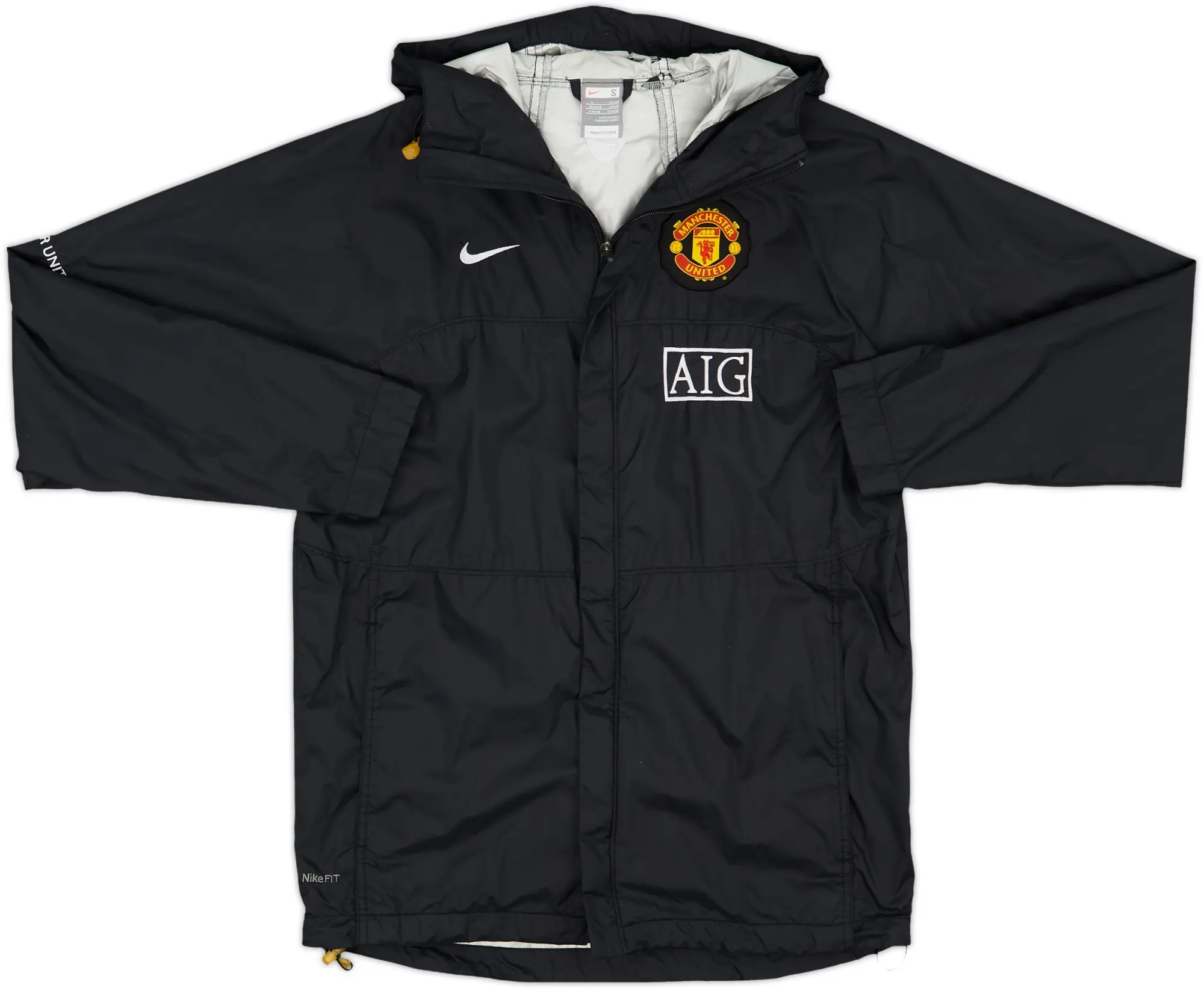 2008-09 Manchester United Nike Hooded Rain Jacket - 8/10 - (S)